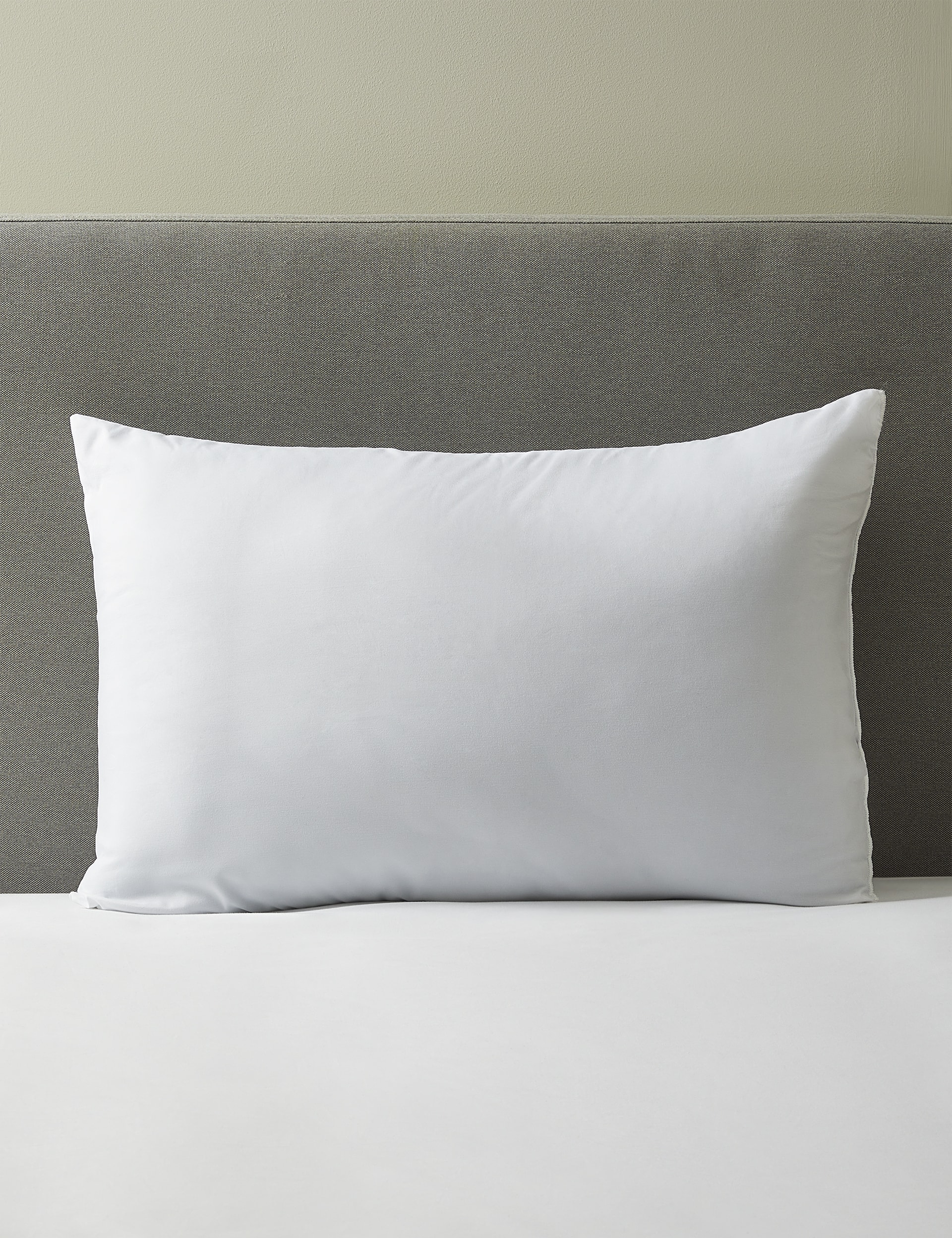 M&S Collection 2 Pack Microfibre Medium Pillows - White, White