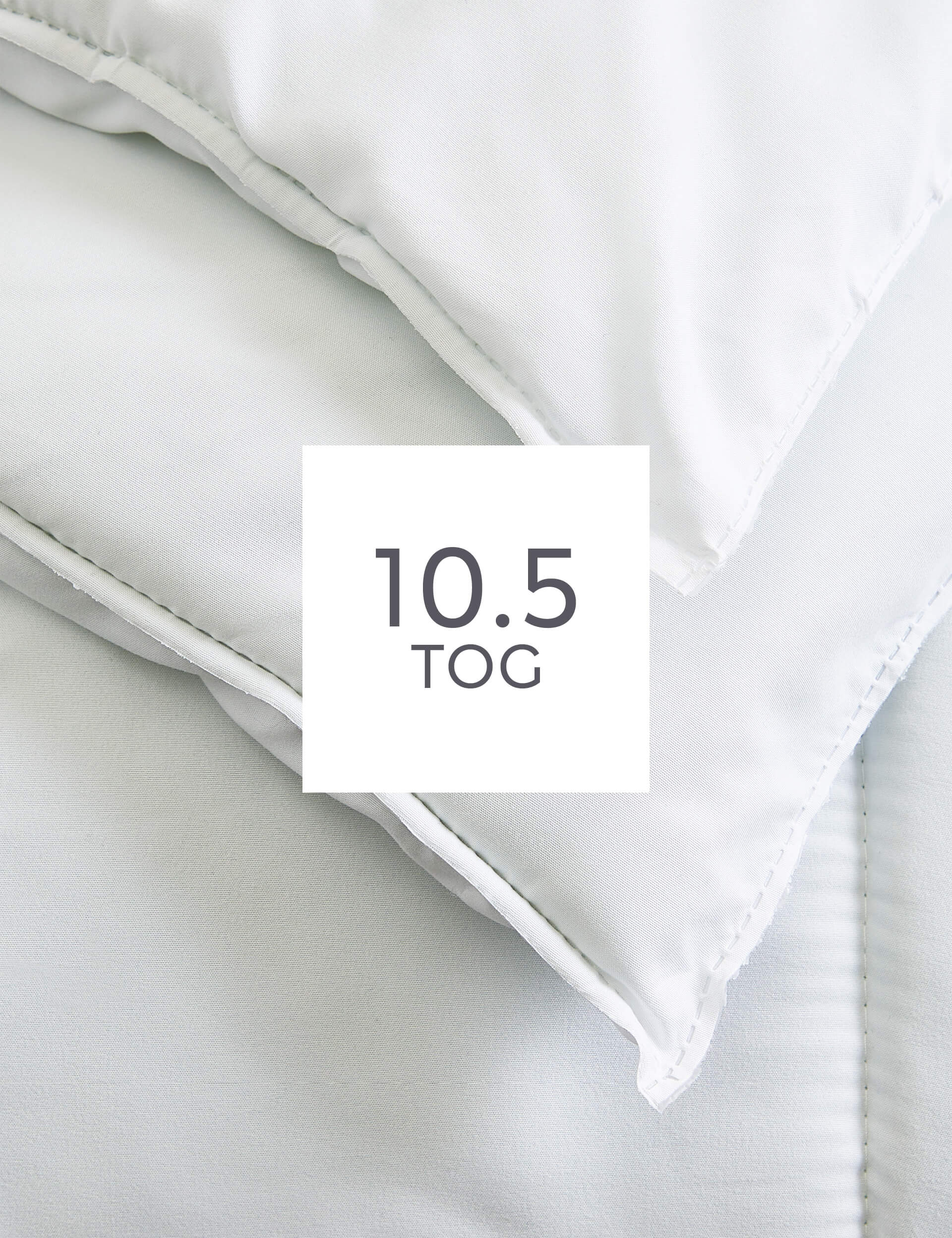 M&S Collection Microfibre 10.5 Tog Duvet - DBL - White, White