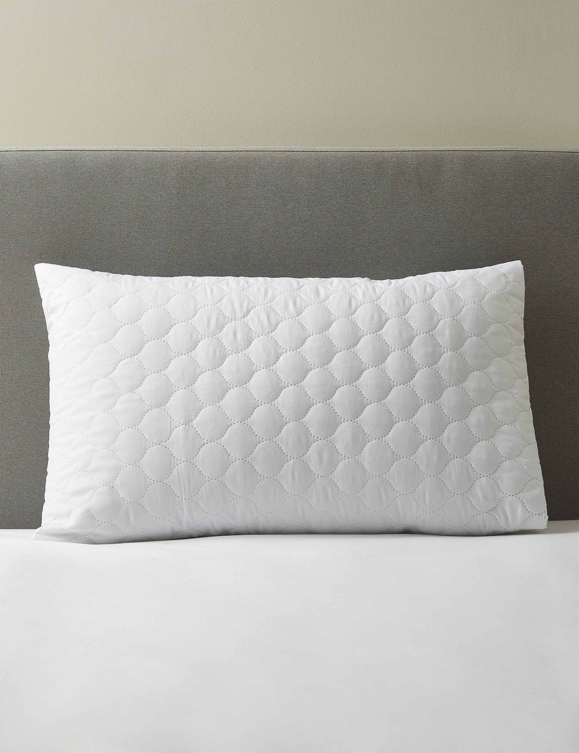 M&S Collection 2 Pack Microfibre Pillow Protectors - White, White