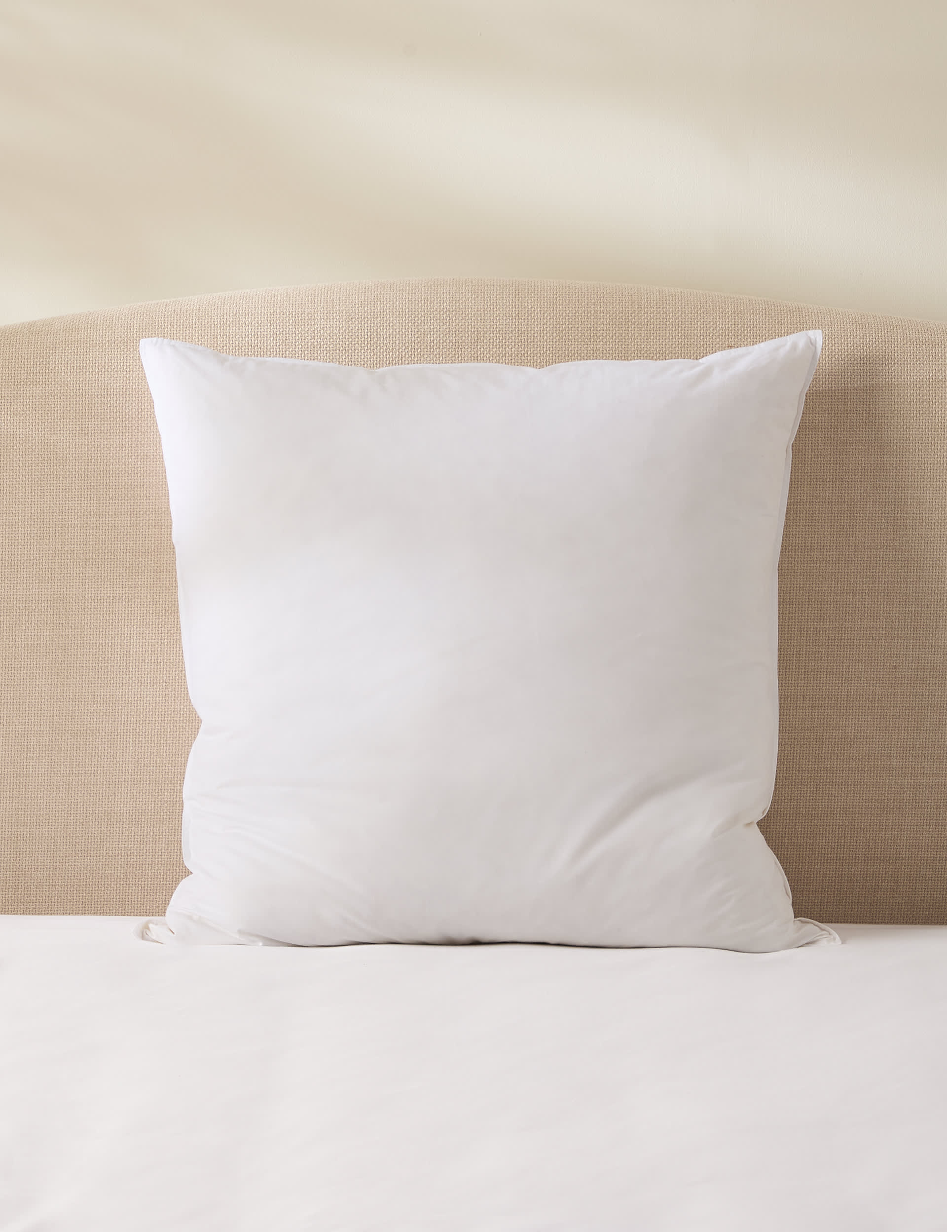 M&S Collection Duck Feather and Down Square Pillow - White, White