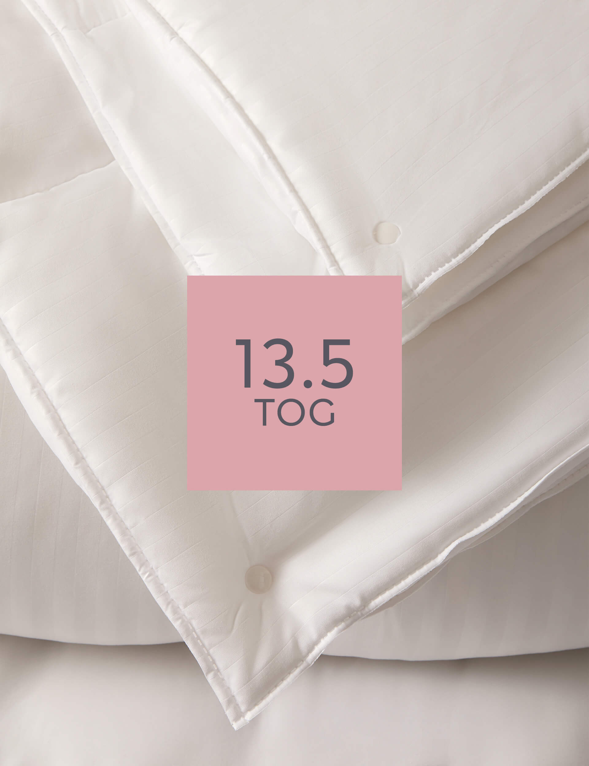 M&S Collection Supremely Washable 13.5 Tog All Seasons Duvet - DBL - White, White