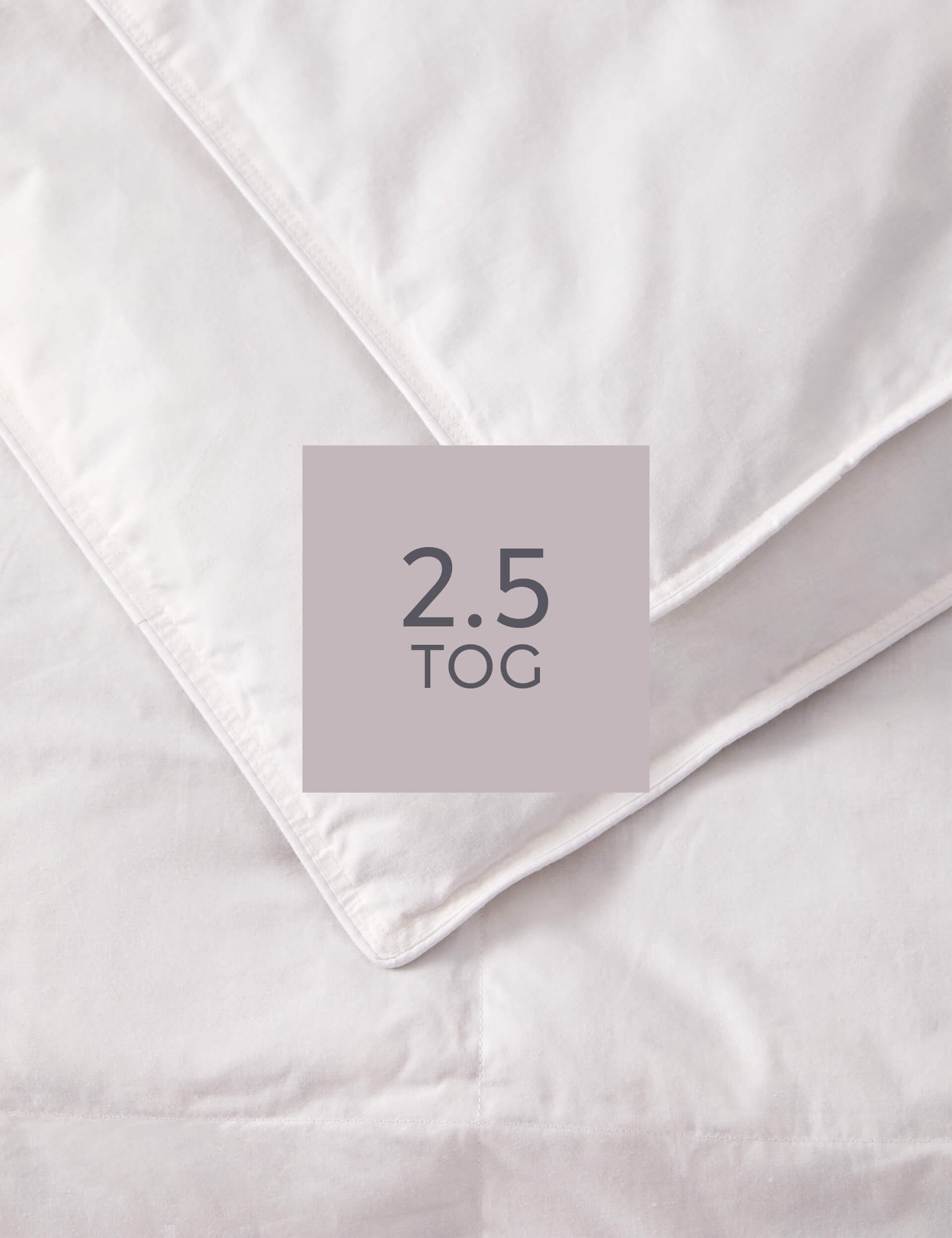 M&S Collection Goose Feather & Down 2.5 Tog Duvet - SGL - White, White