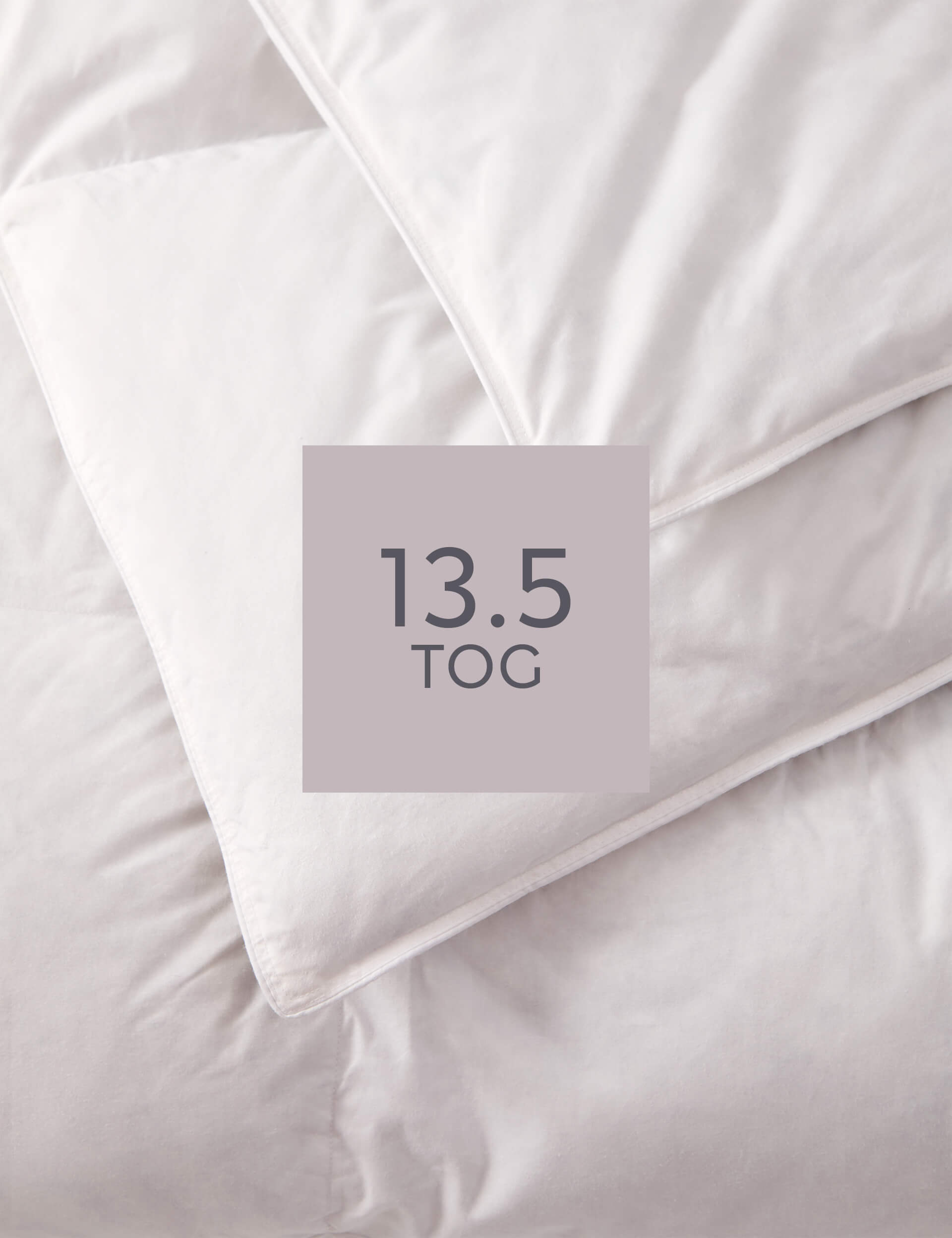 M&S Collection Goose Feather & Down 13.5 Tog Duvet - SGL - White, White