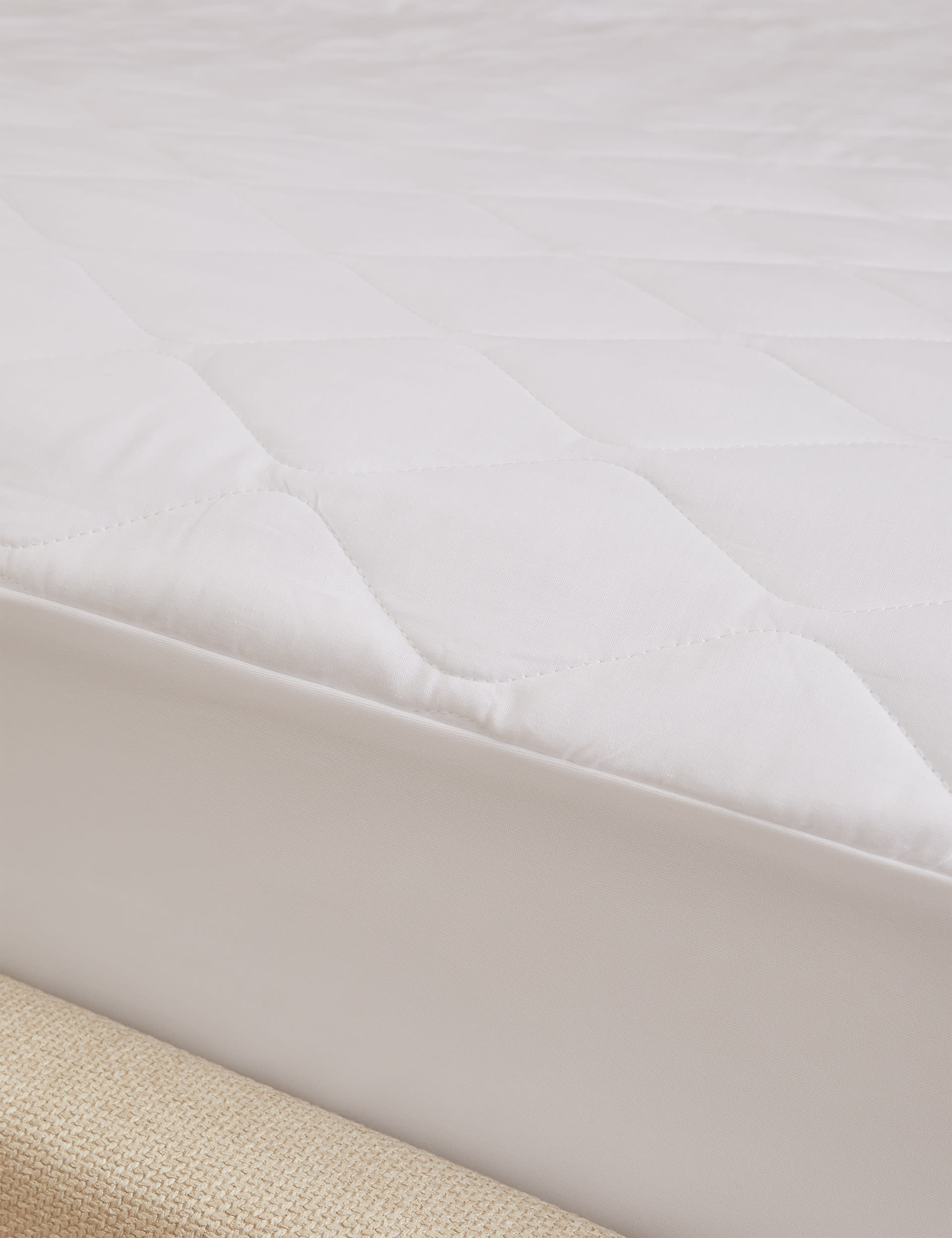 M&S Collection Comfortably Cool Mattress Protector - 6FT - White, White