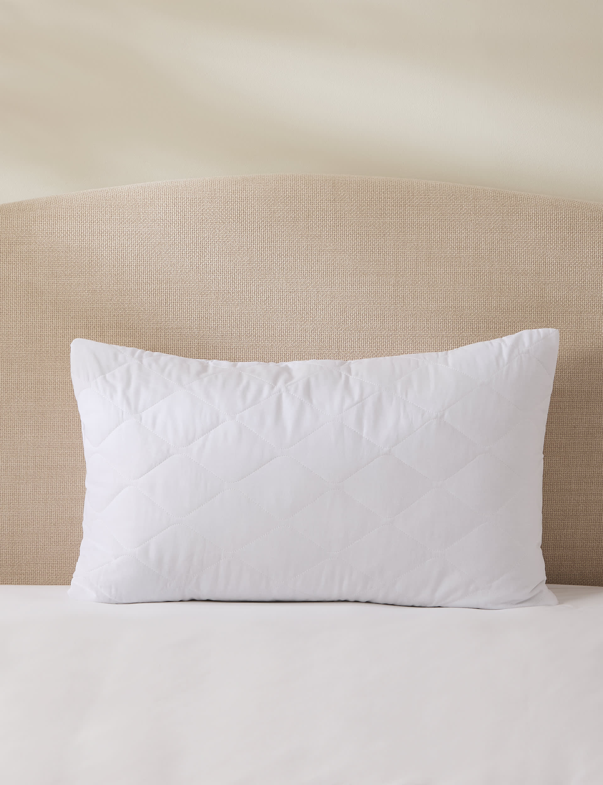 M&S Collection 2 Pack Comfortably Cool Pillow Protectors - White, White