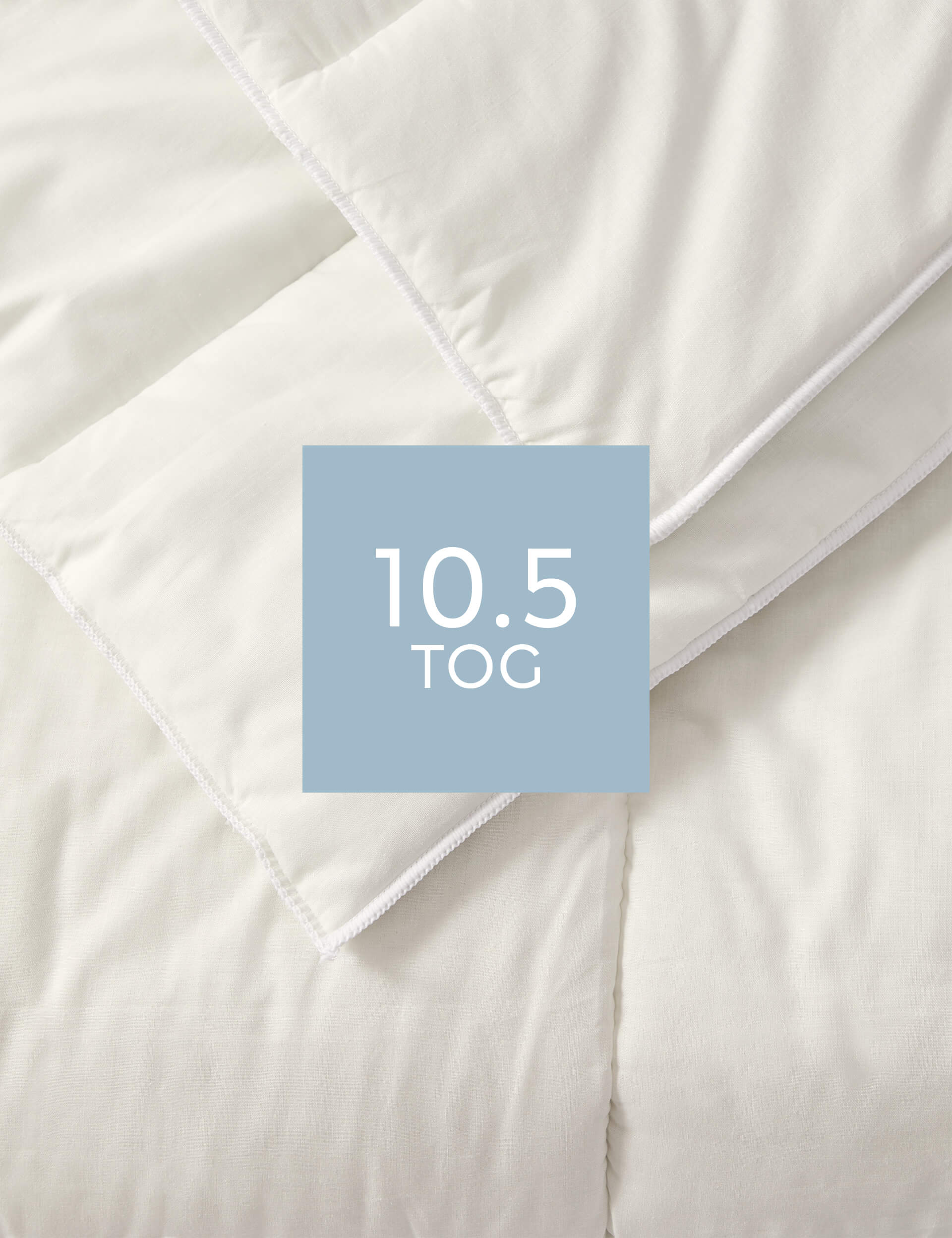 M&S Collection Comfortably Cool 10.5 Tog Duvet - DBL - White, White