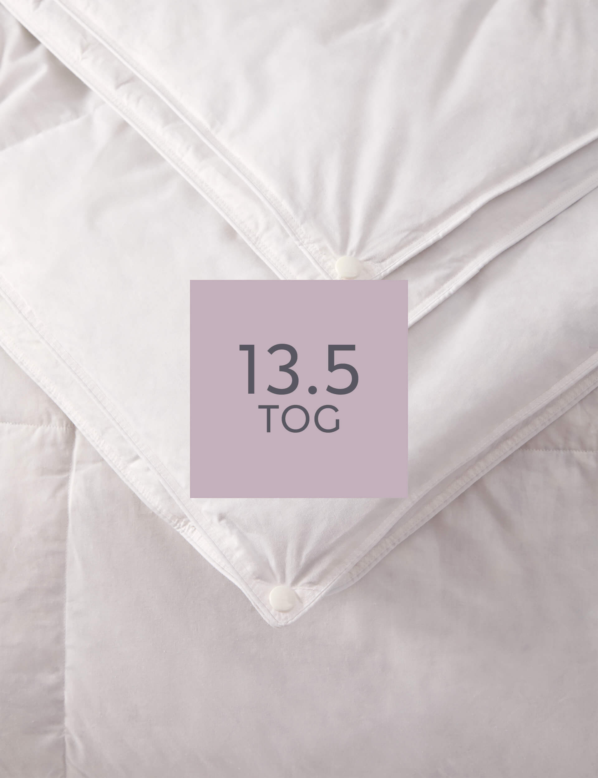 M&S Collection Goose Feather & Down 13.5 Tog All Season Duvet - 5FT - White, White