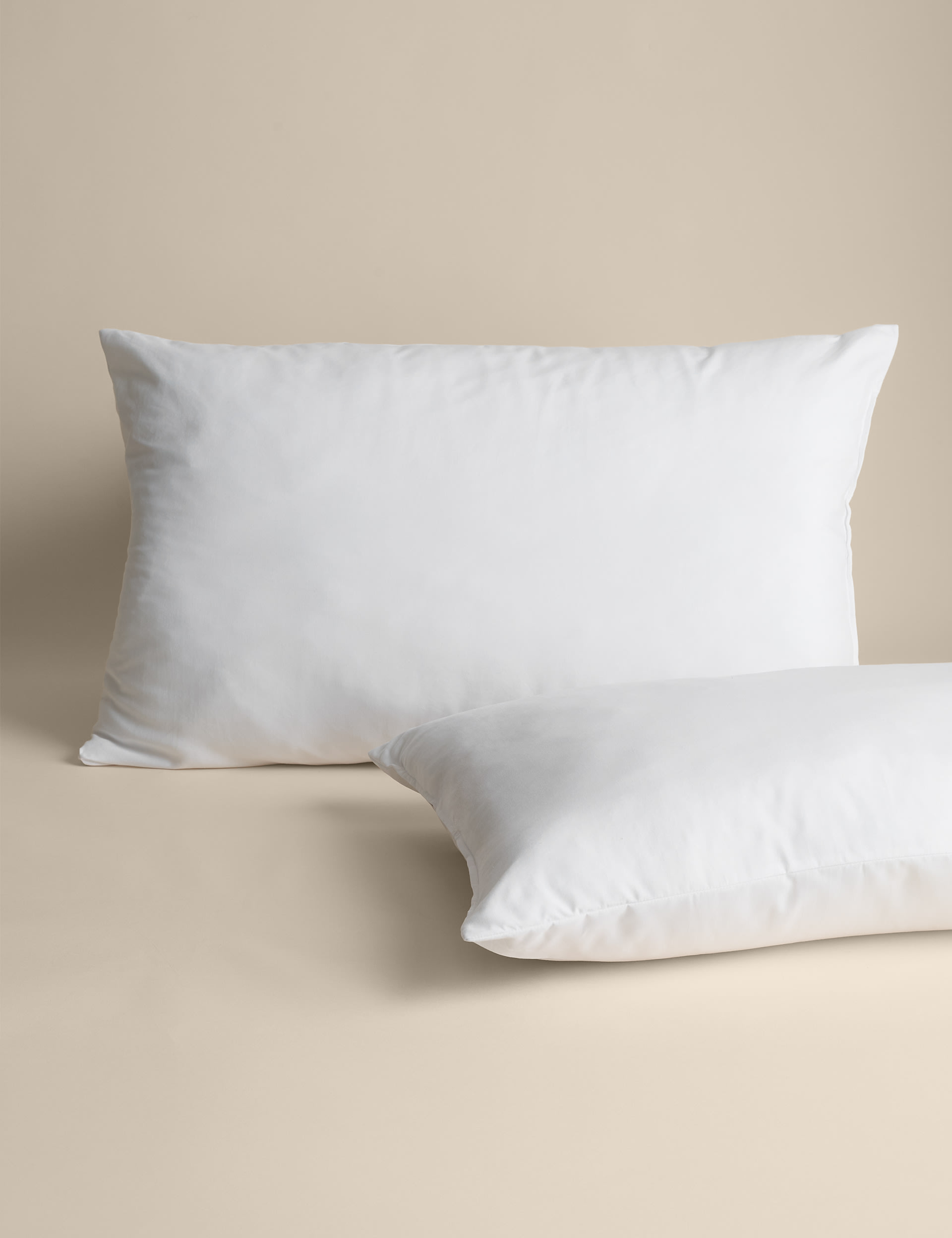 M&S Collection 2 Pack Anti Allergy Plus Firm Pillows - White, White