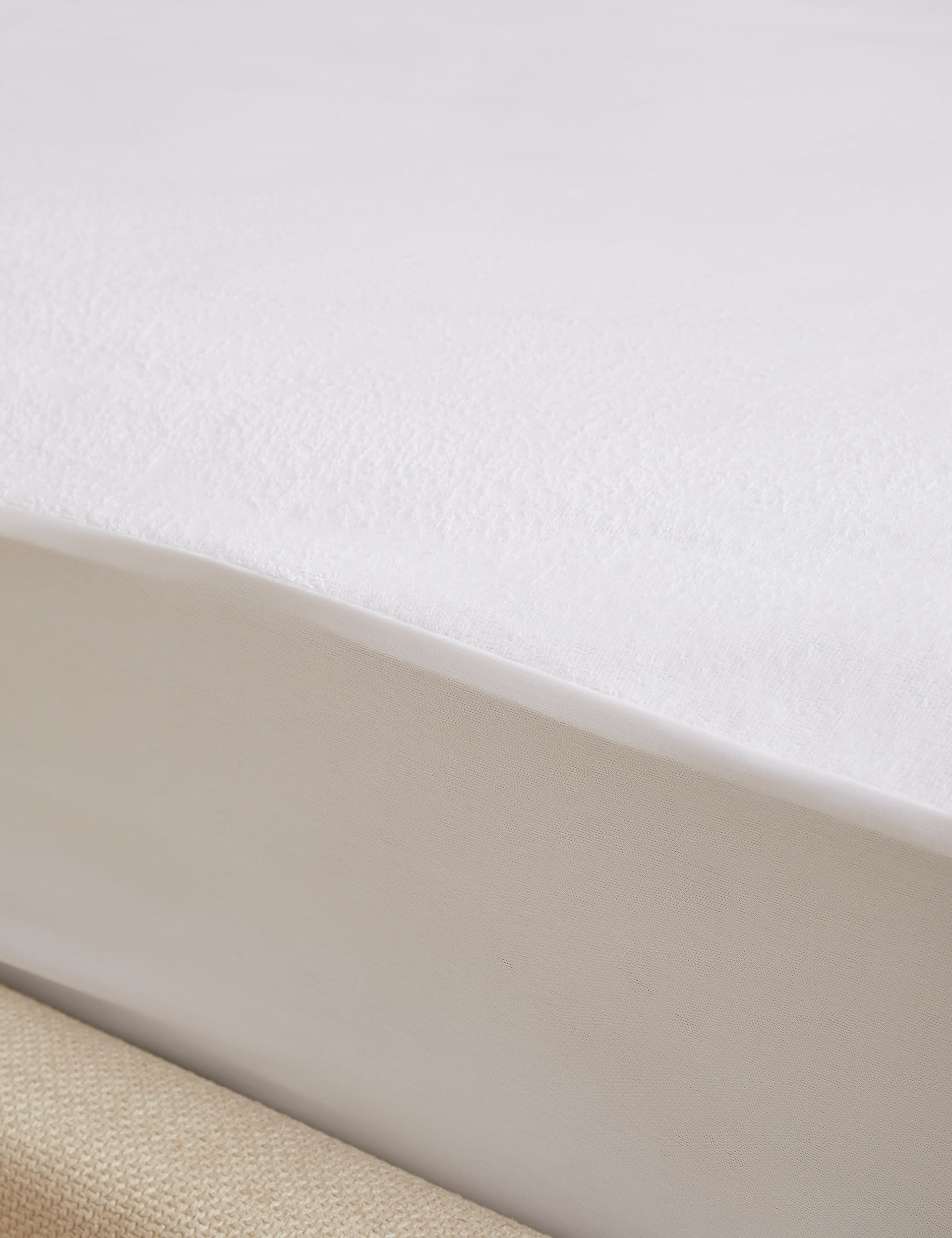 Sleep Solutions Terry Waterproof Extra Deep Mattress Protector - 5FT - White, White