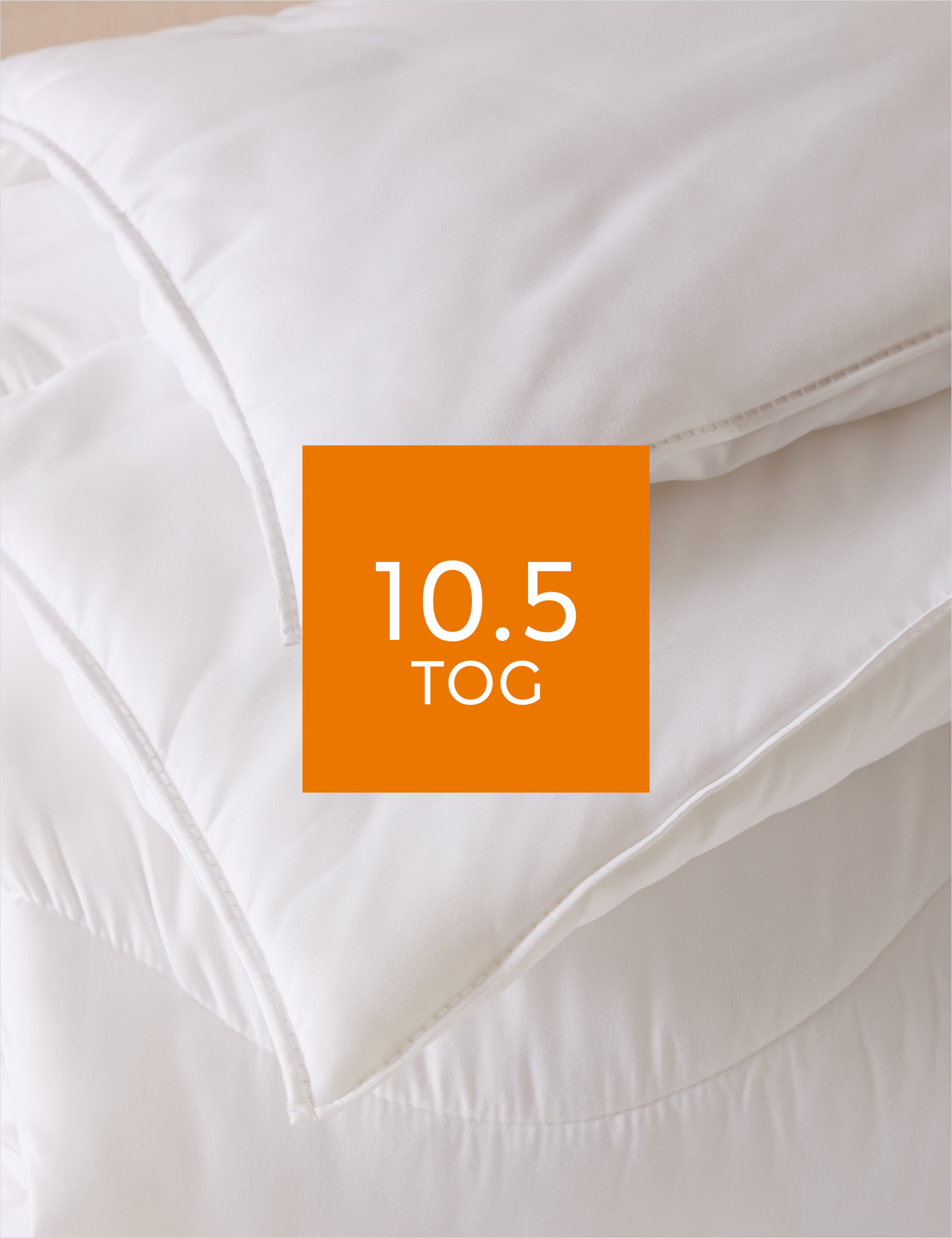 M&S Collection Anti Allergy Plus 10.5 Tog Duvet - DBL - White, White