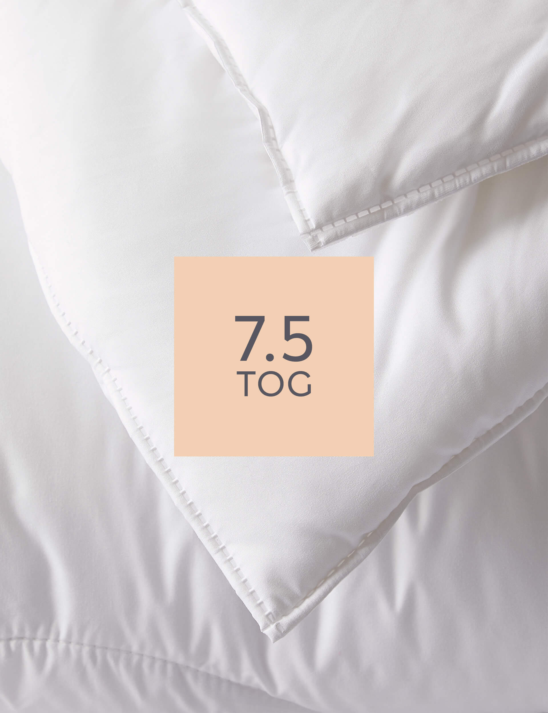 M&S Collection Touch of Silk 7.5 Tog Duvet - 5FT - White, White