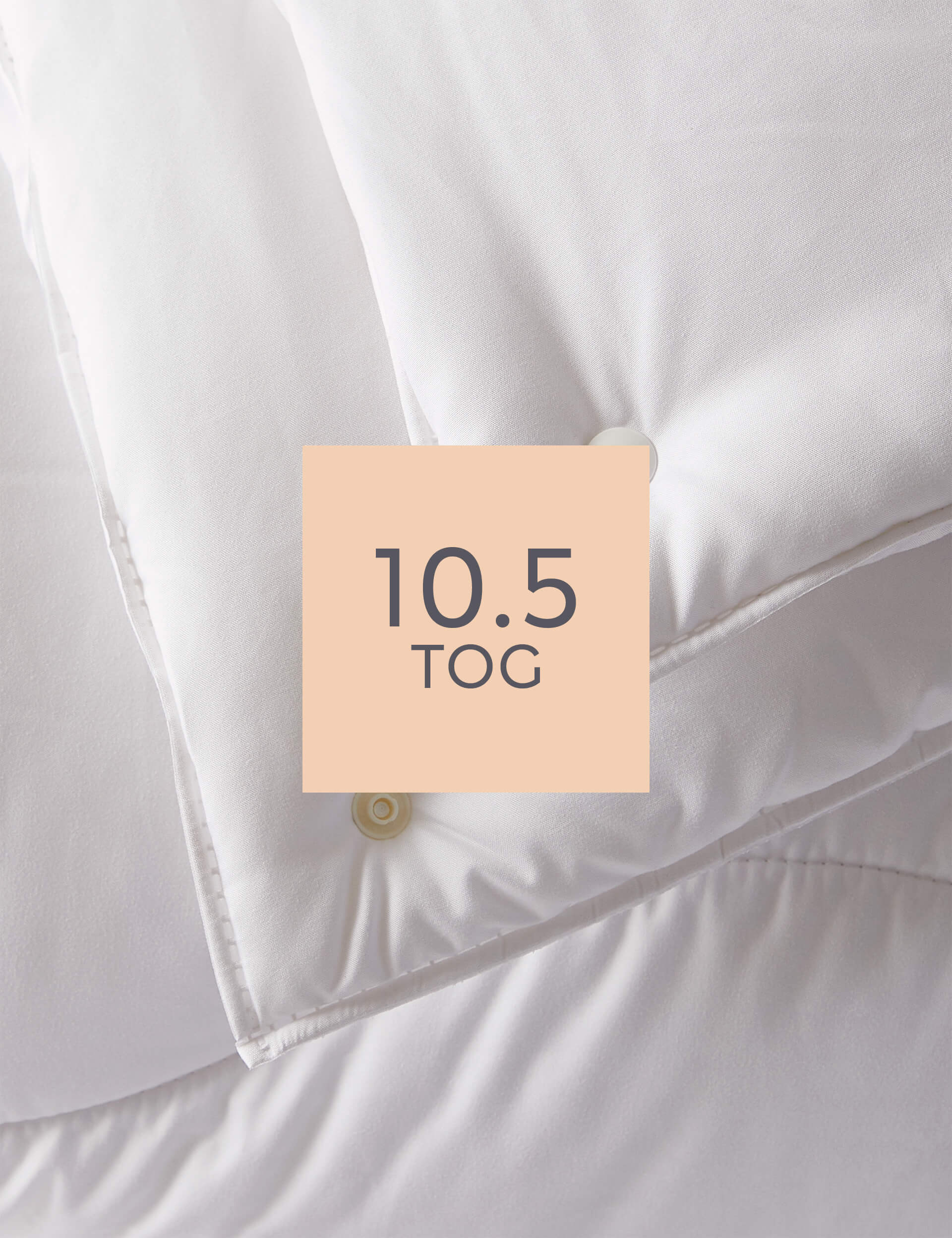 M&S Collection Touch of Silk 10.5 Tog Duvet - 5FT - White, White