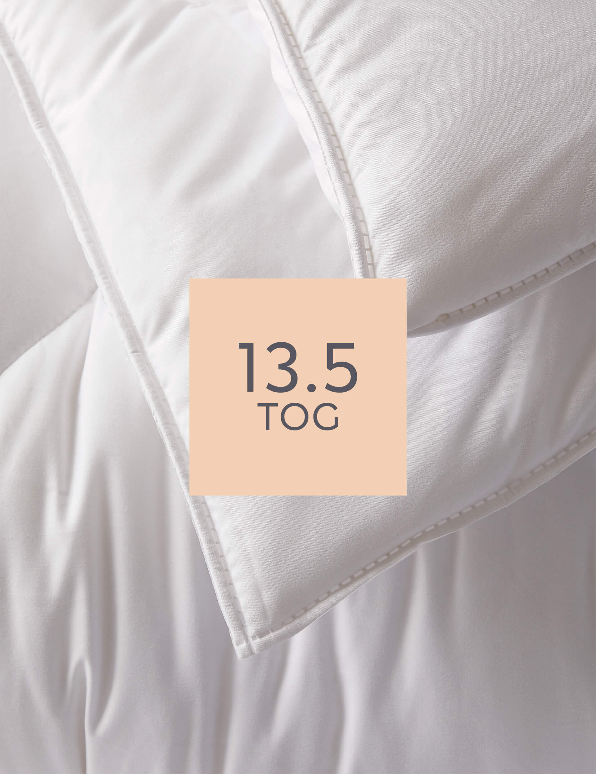 M&S Collection Touch of Silk 13.5 Tog Duvet - SGL - White, White