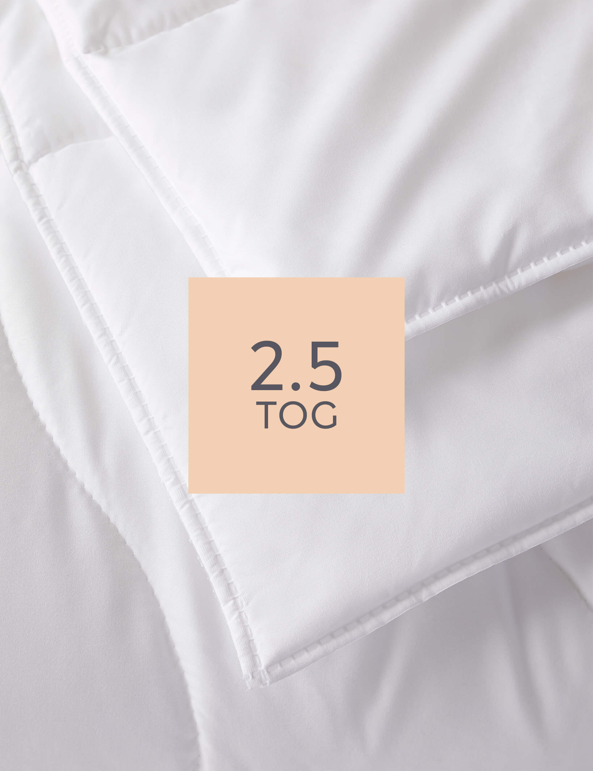 M&S Collection Touch of Silk 2.5 Tog Duvet - DBL - White, White