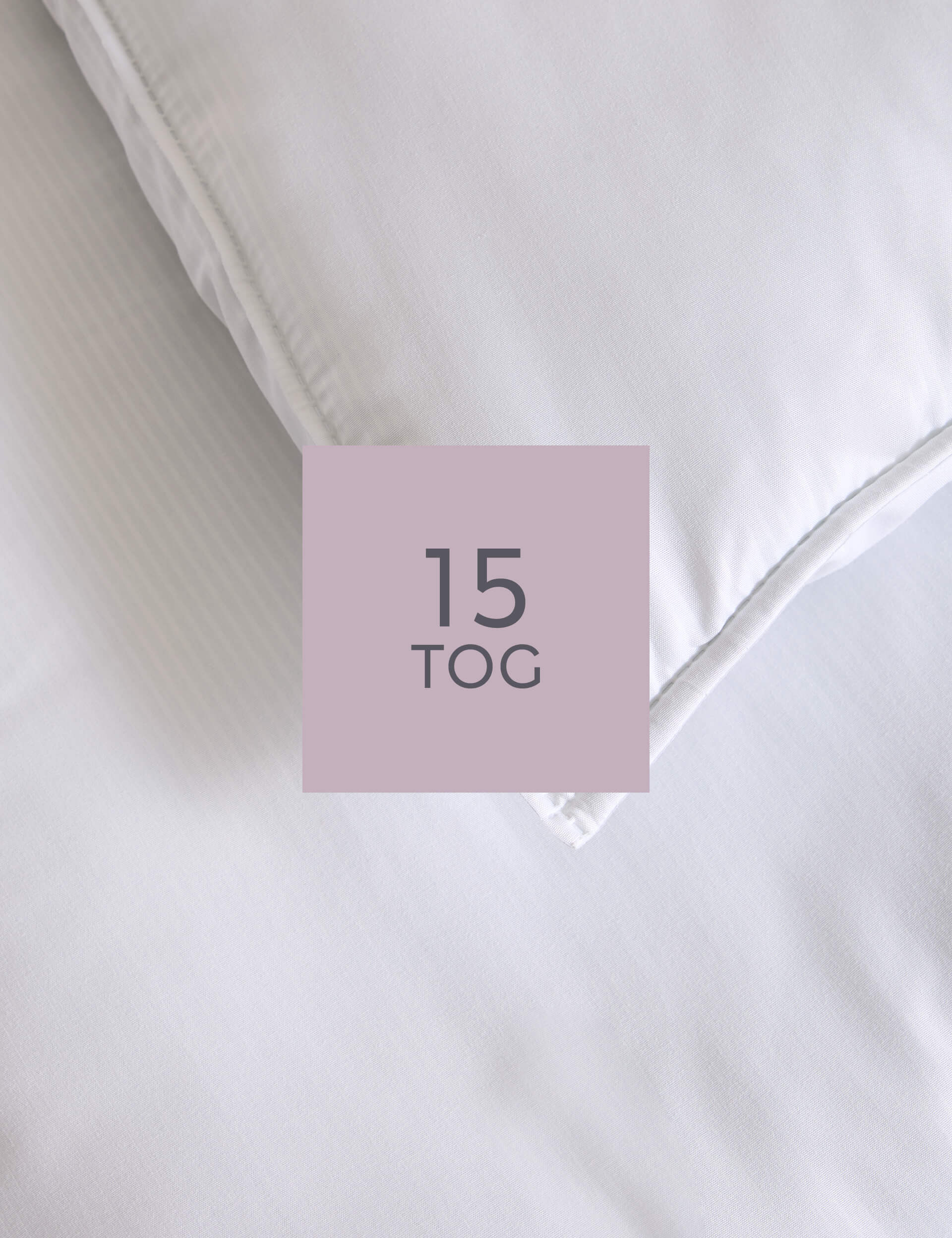 M&S Collection Simply Soft 15 Tog Duvet - 6FT - White, White