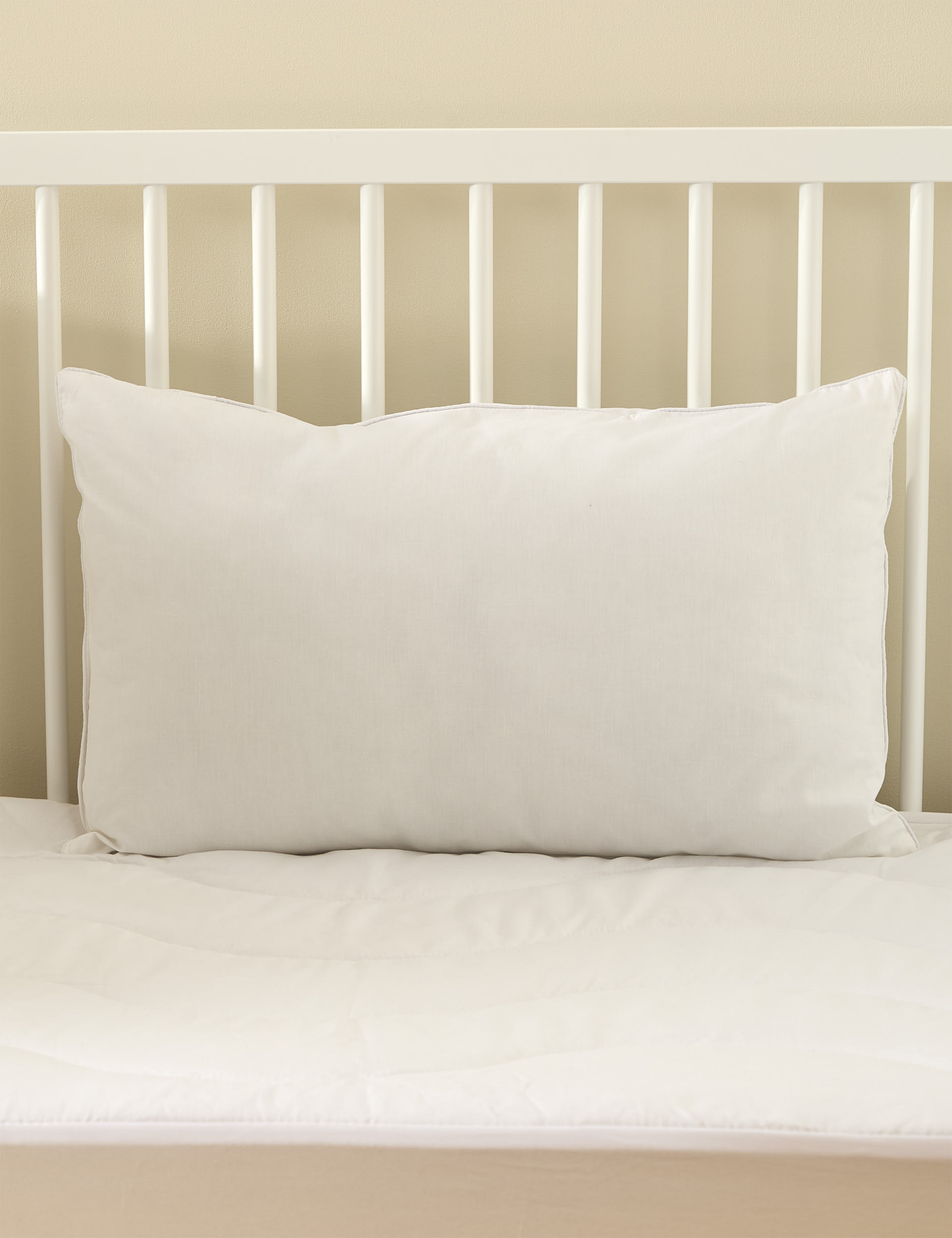 M&S Collection Anti Allergy Cot Bed Pillow - TODDL - White, White