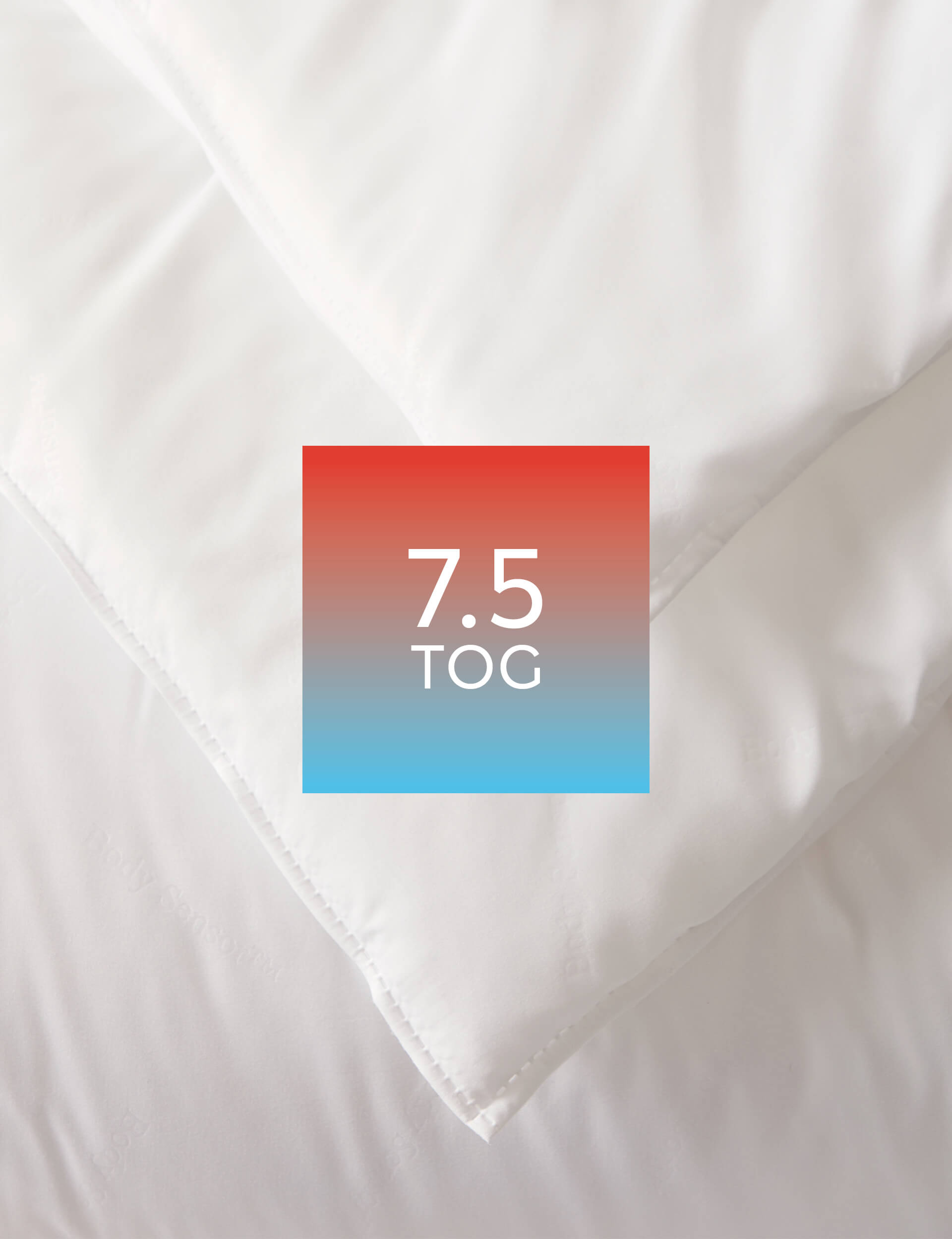 Body Sensor Body Temperature Control 7.5 Tog Duvet - DBL - White, White