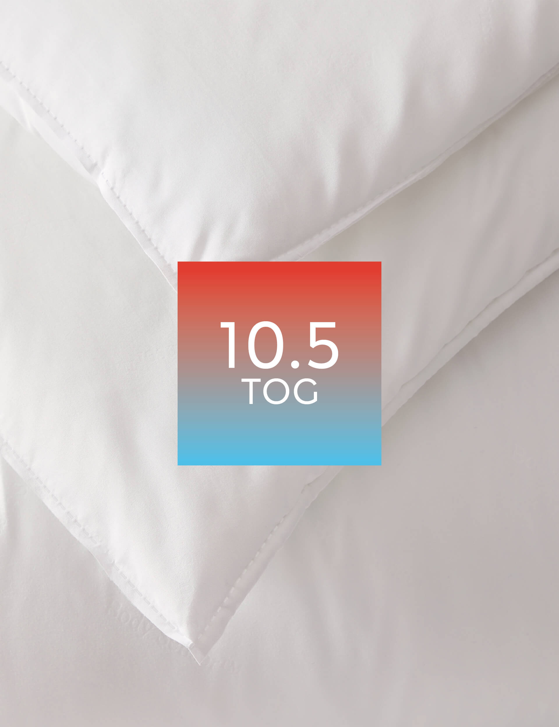 Body Sensor Body Temperature Control 10.5 Tog Duvet - SGL - White, White