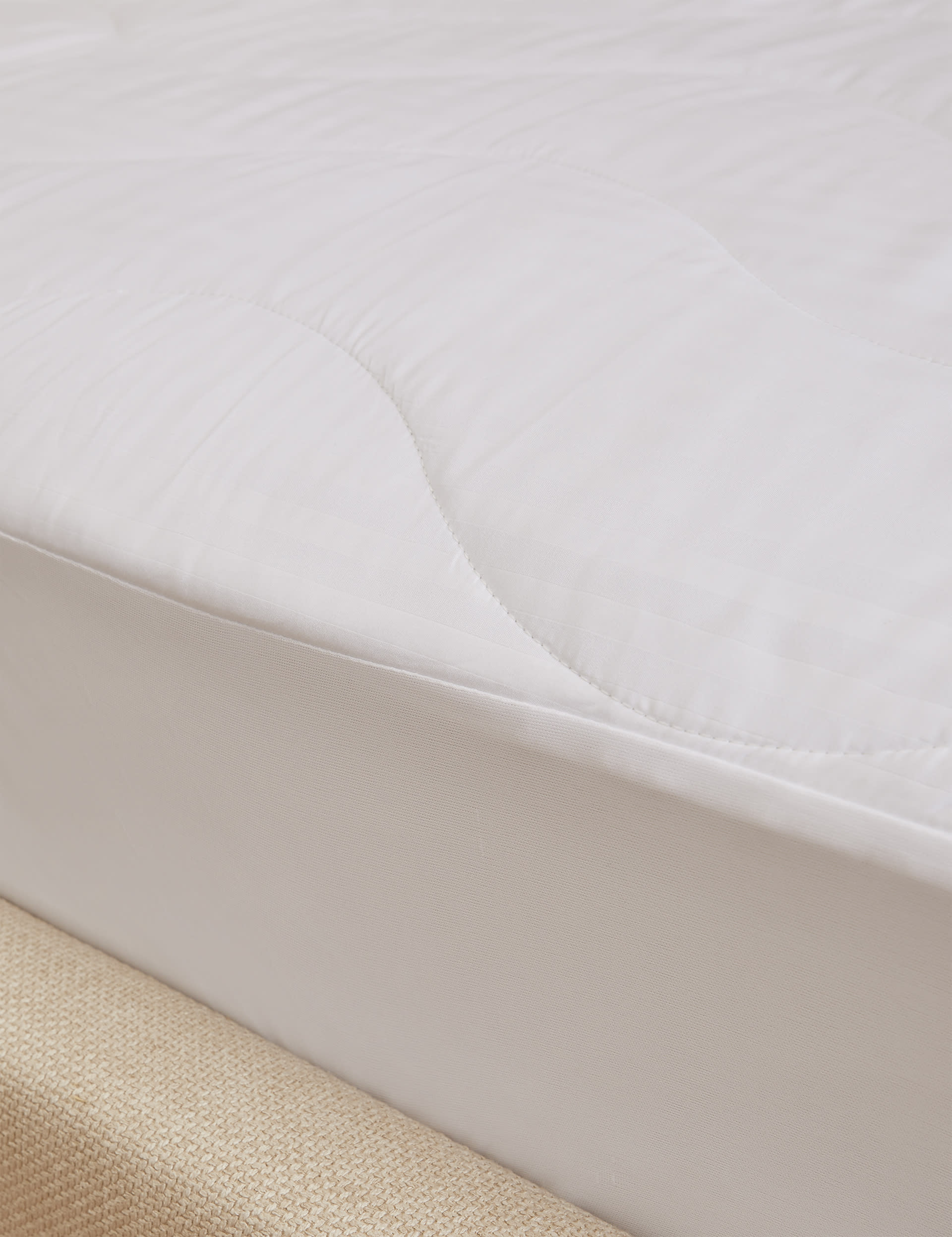 M&S Collection Supremely Washable Extra Deep Mattress Protector - SGL - White, White