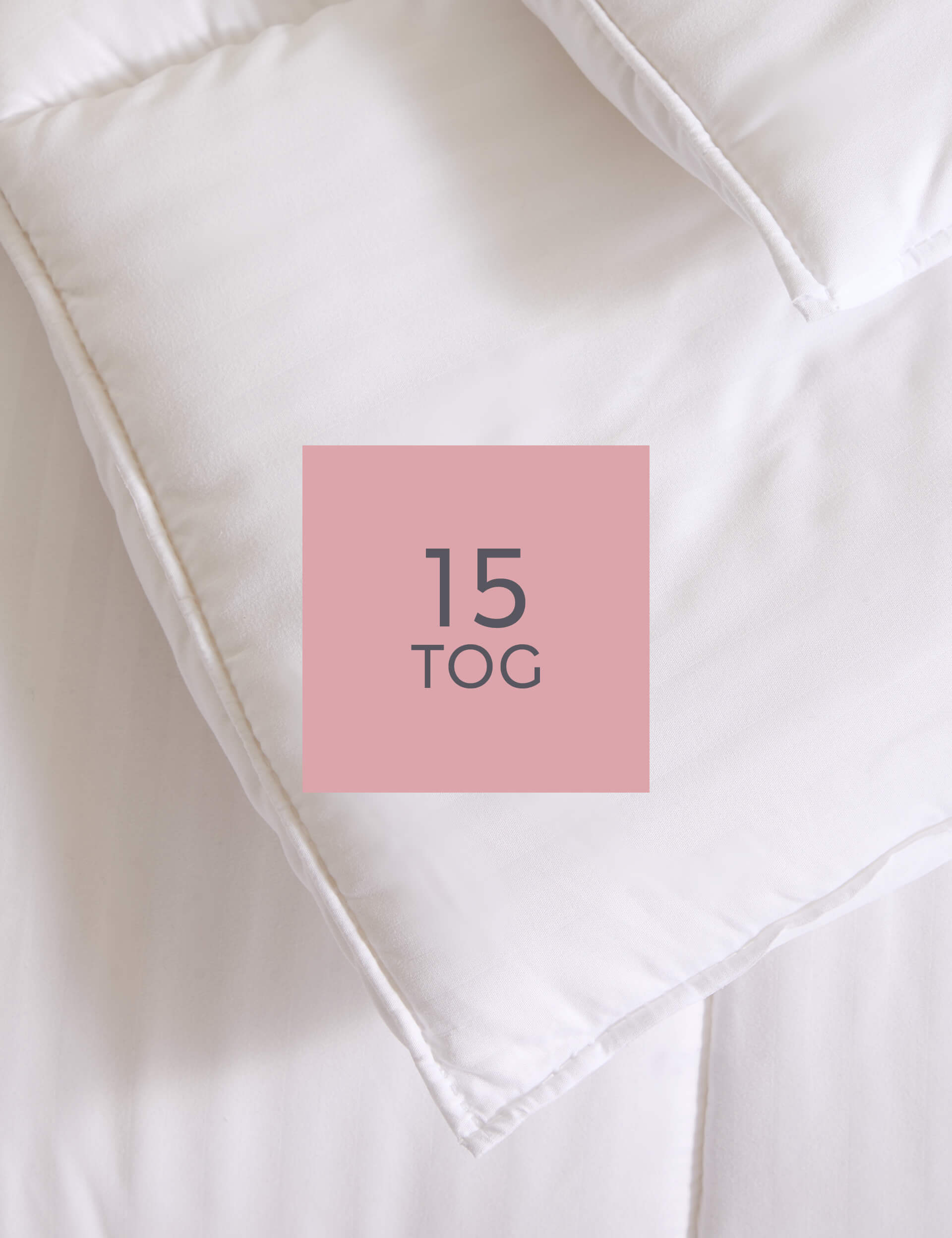 M&S Collection Supremely Washable 15 Tog Duvet - 5FT - White, White