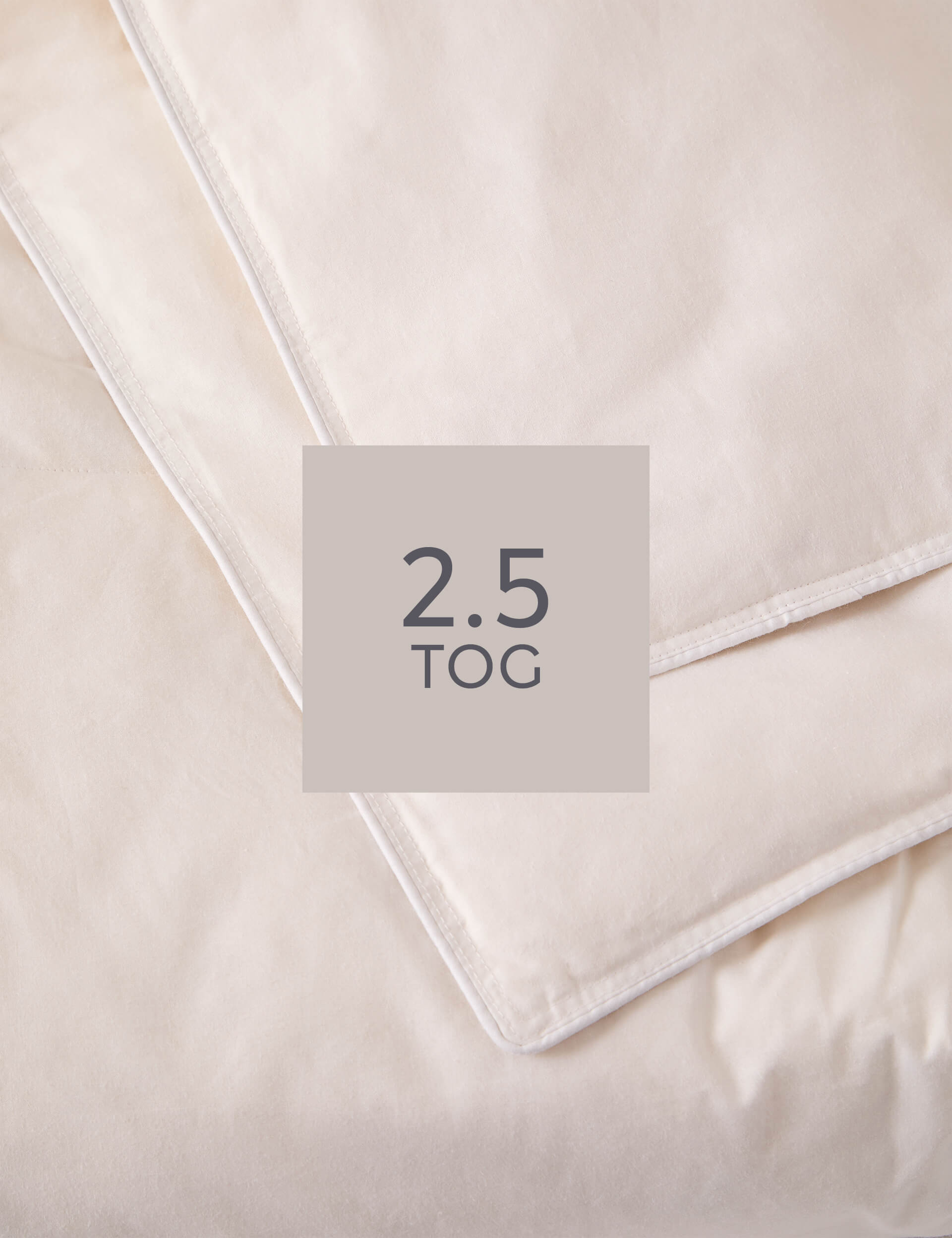 M&S Collection Duck Feather & Down 2.5 Tog Duvet - DBL - White, White