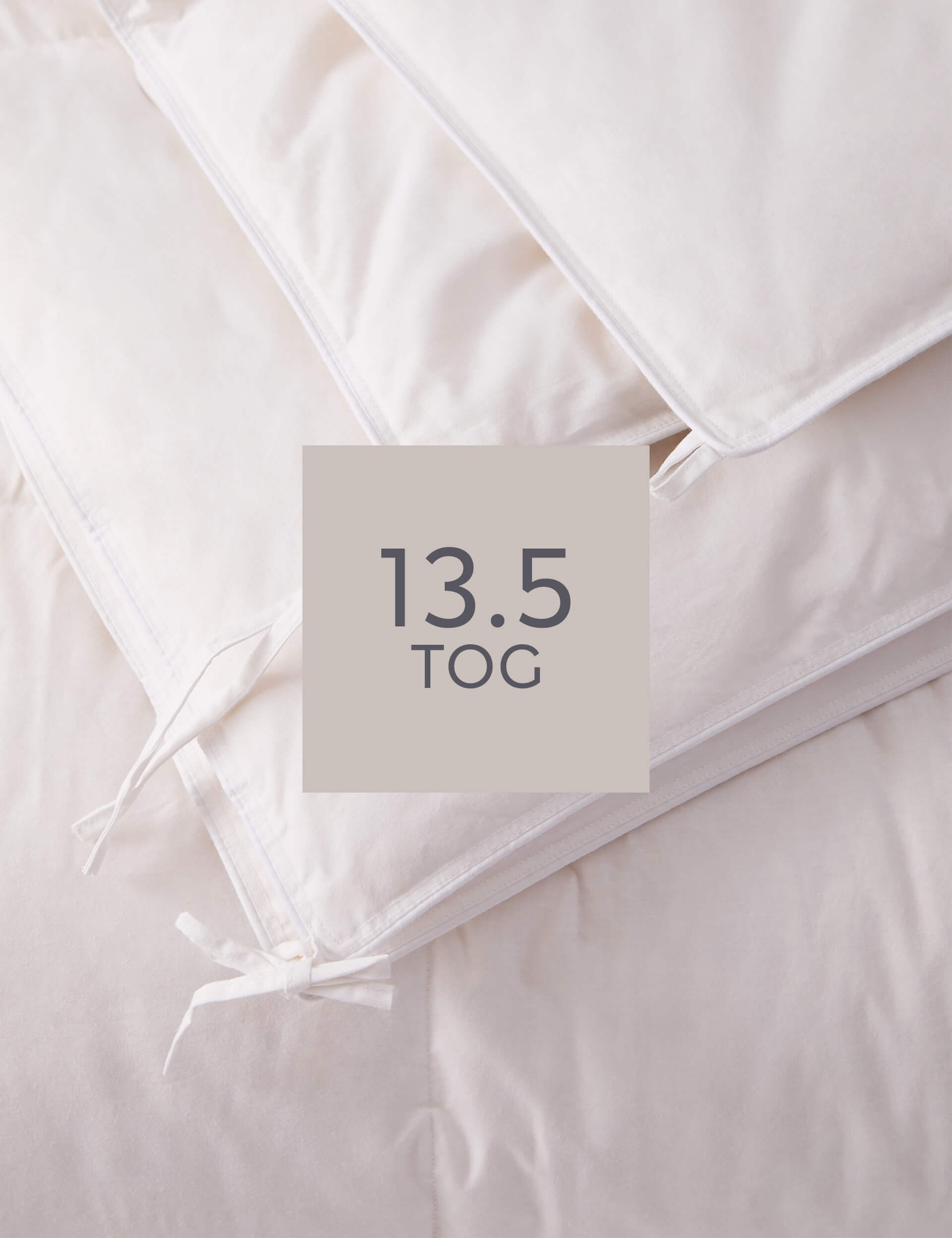 M&S Collection Duck Feather & Down 13.5 Tog All Seasons Duvet - 5FT - White, White