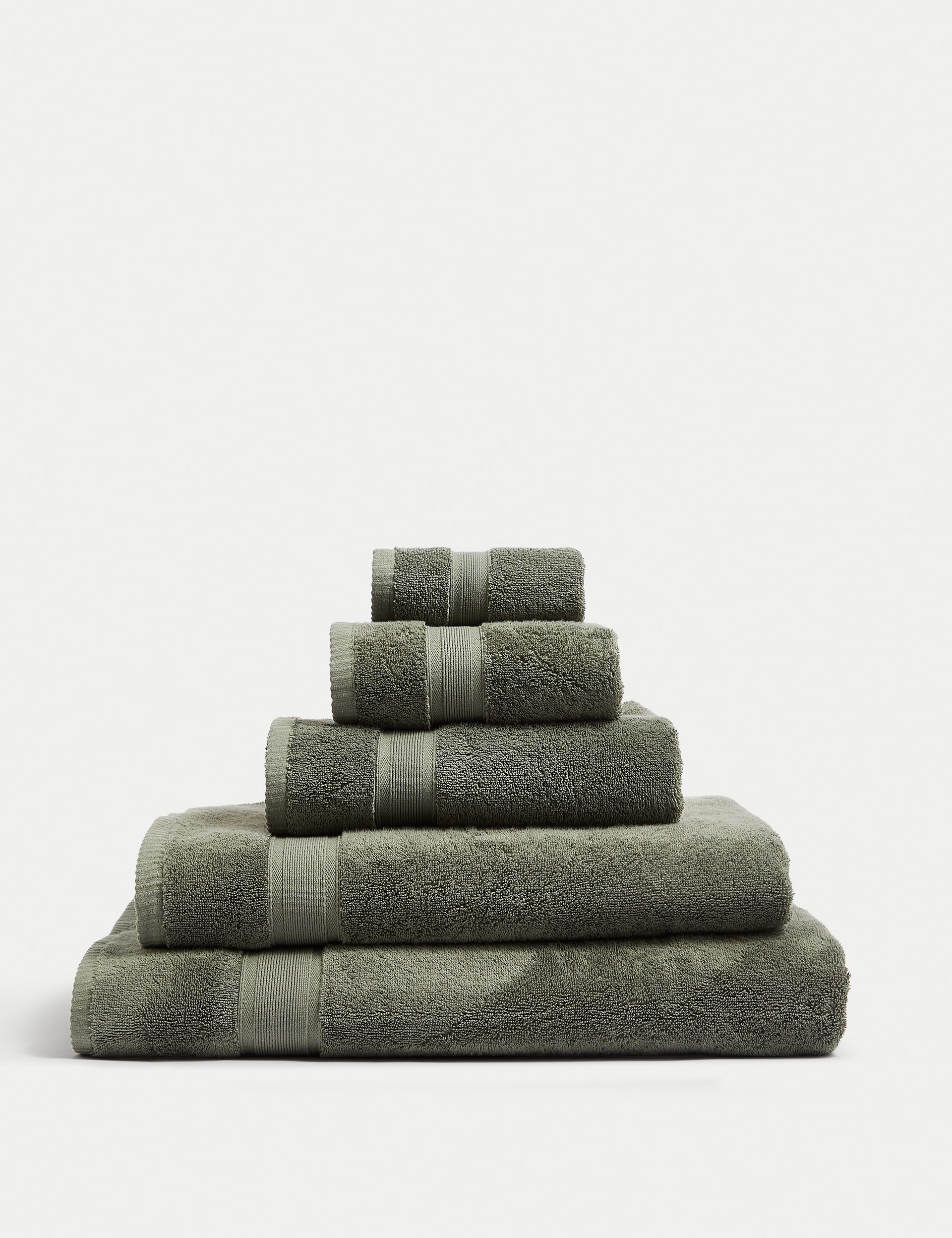 M&S Collection Ultimate Super Soft Pure Cotton Towel - HAND - Moss Green, Lilac,Bright Pink,Pine Gre