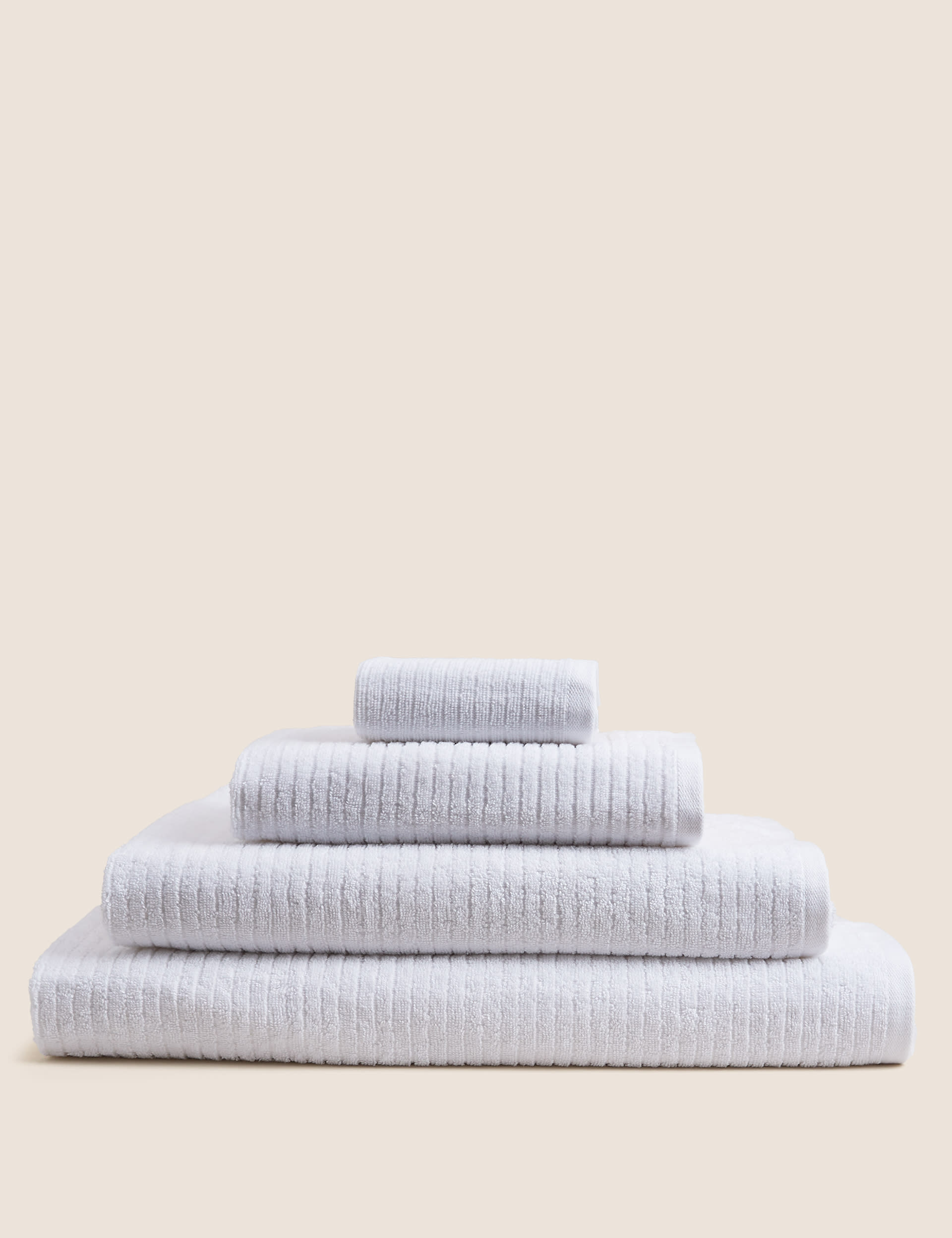 M&S Collection Pure Cotton Quick Dry Towel - EXL - White, Duck Egg,Clay,White,Silver Grey,Chambray