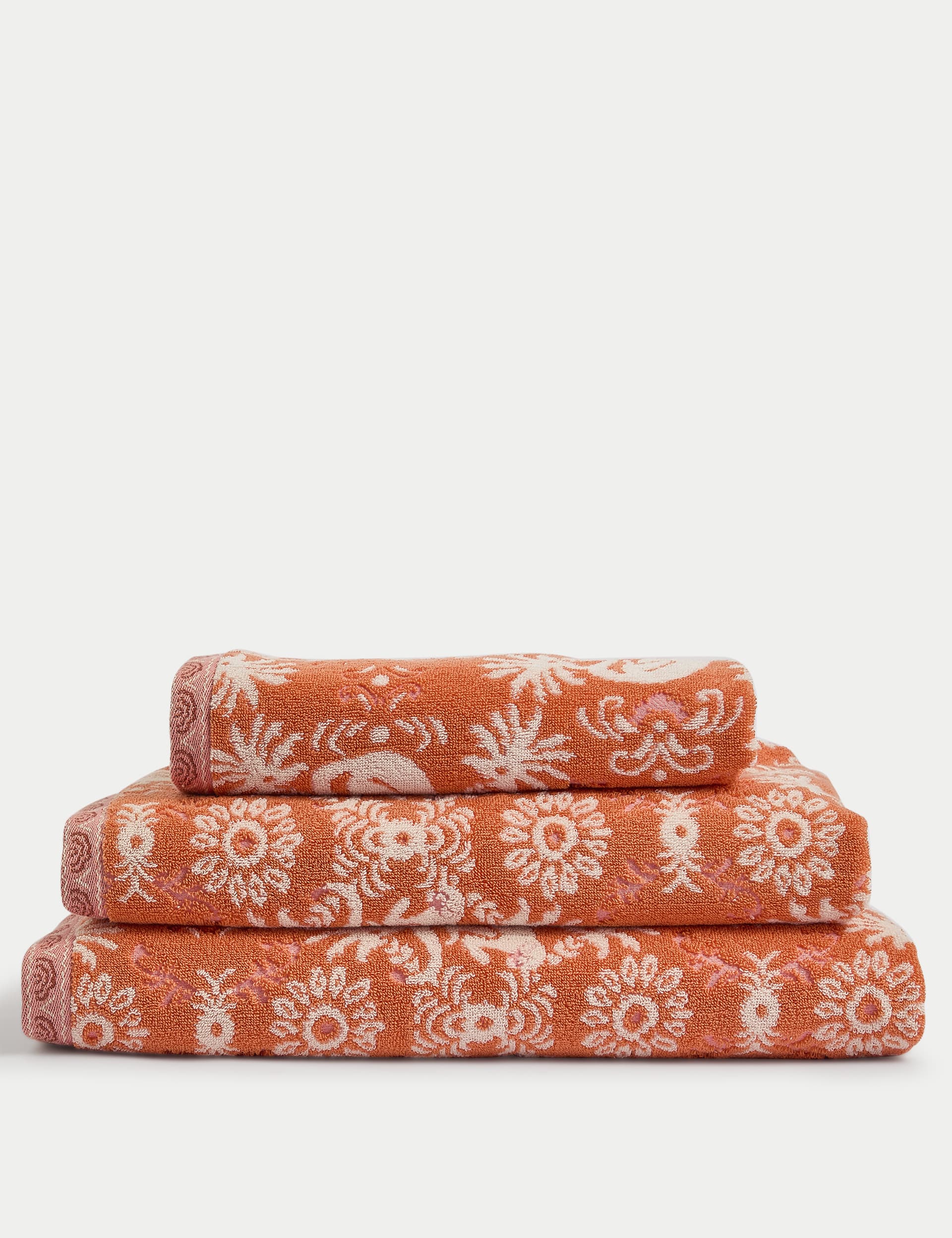 M&S Collection Pure Cotton Monkey Towel - HAND - Orange Mix, Orange Mix