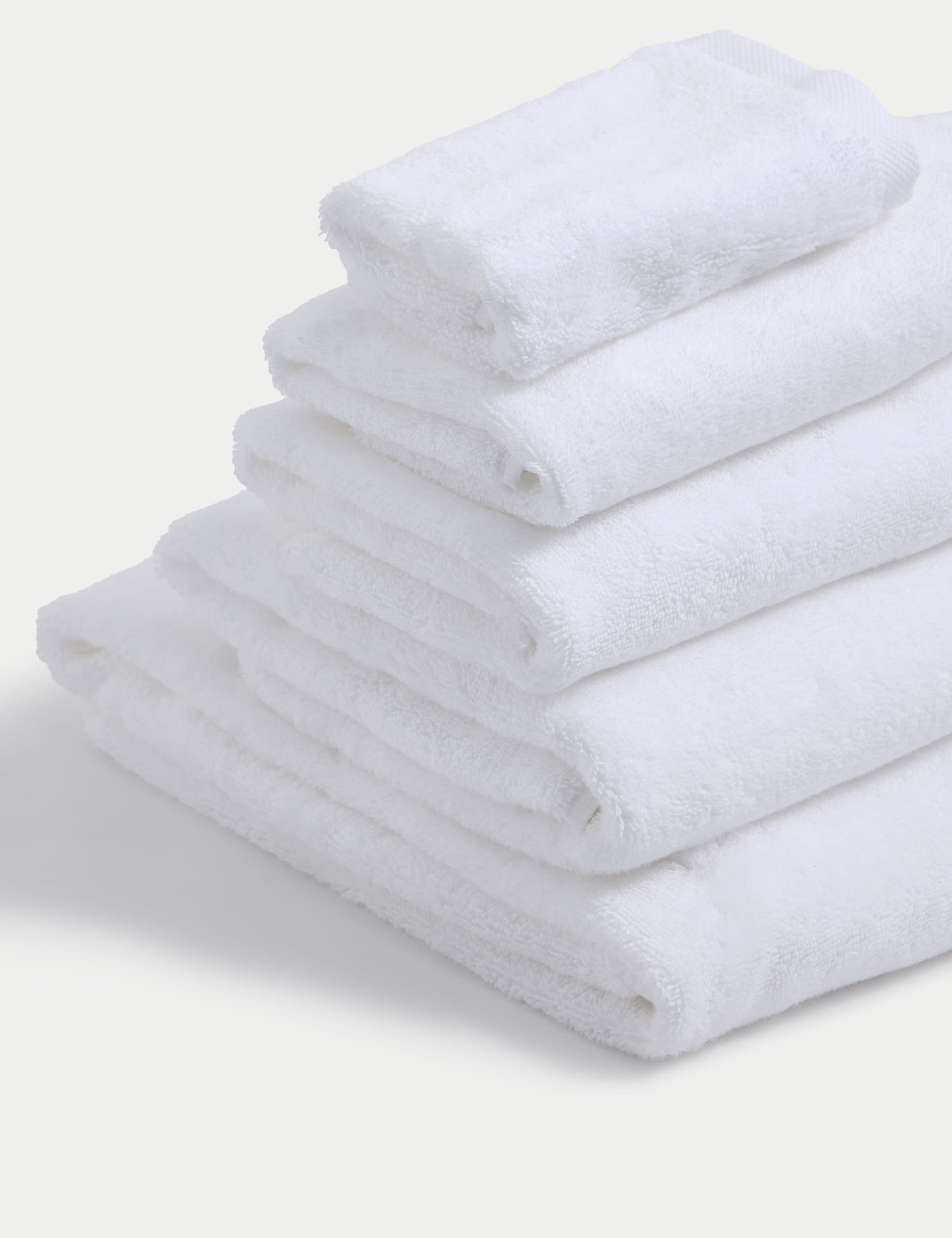 M&S Collection Pure Organic Cotton Towel - BATH - White, White,Seafoam,Natural,Mid Grey