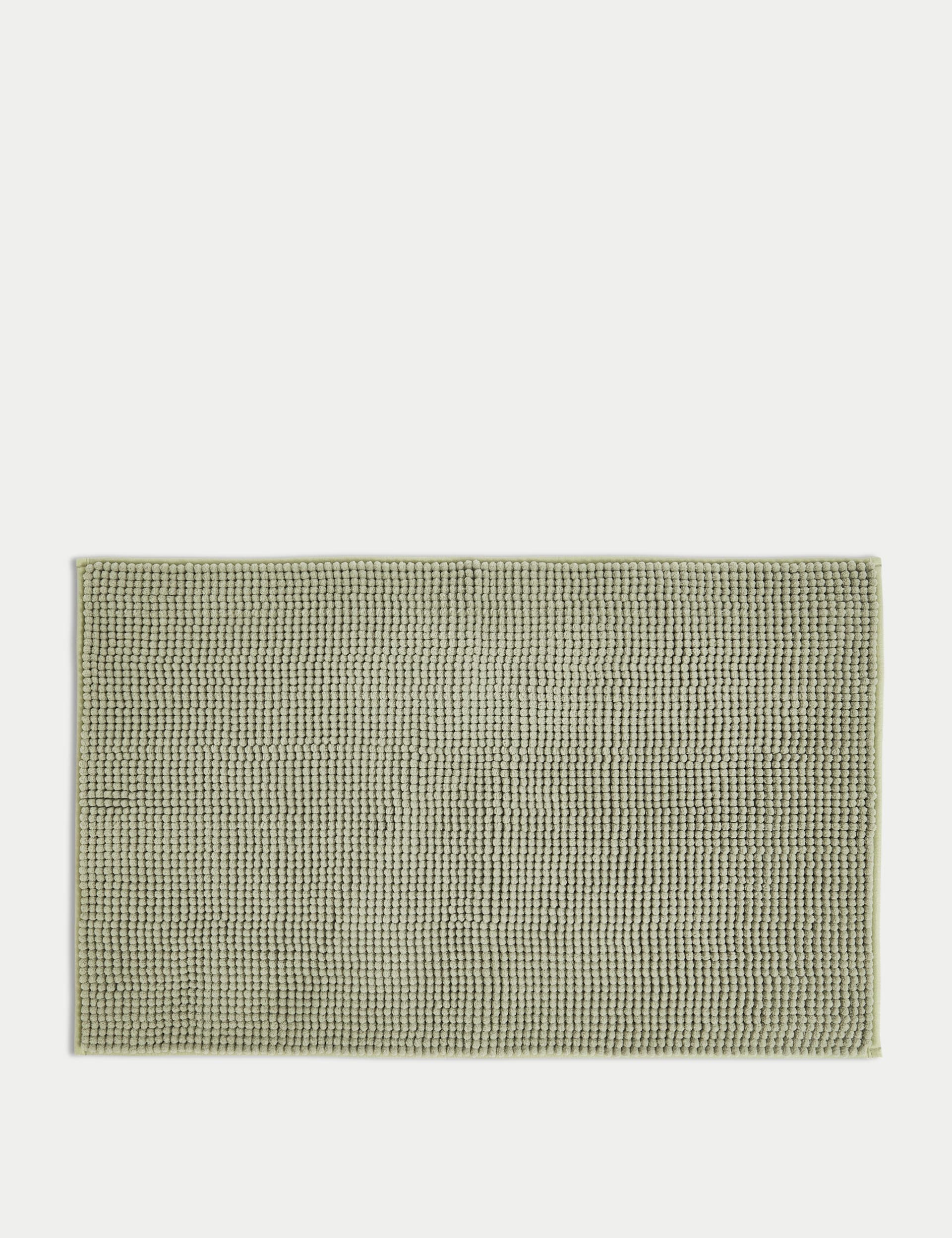 M&S Collection Bobble Bath Mat - Sage Green, Stone,White,Mocha,Teal,Dark Charcoal,Sage Green,Light G