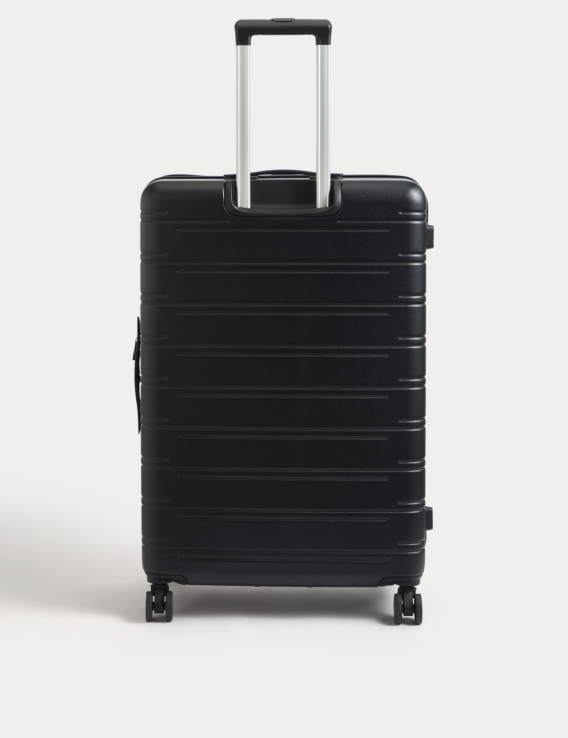 M&S Collection Set of 3 Prague 4 Wheel Hard Shell Suitcases - Black, Black