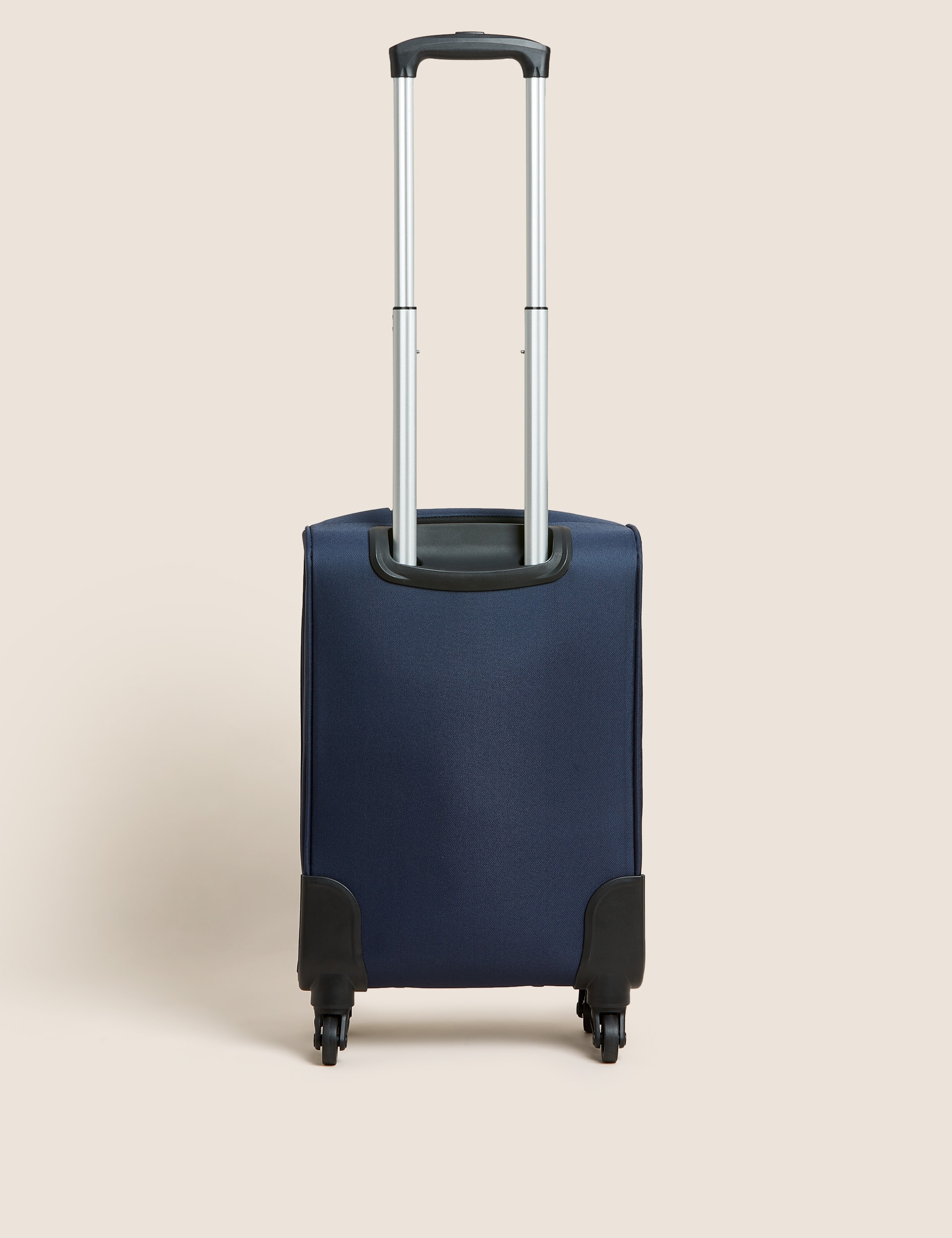 M&S Collection Palma 4 Wheel Soft Cabin Suitcase - Navy, Navy,Black