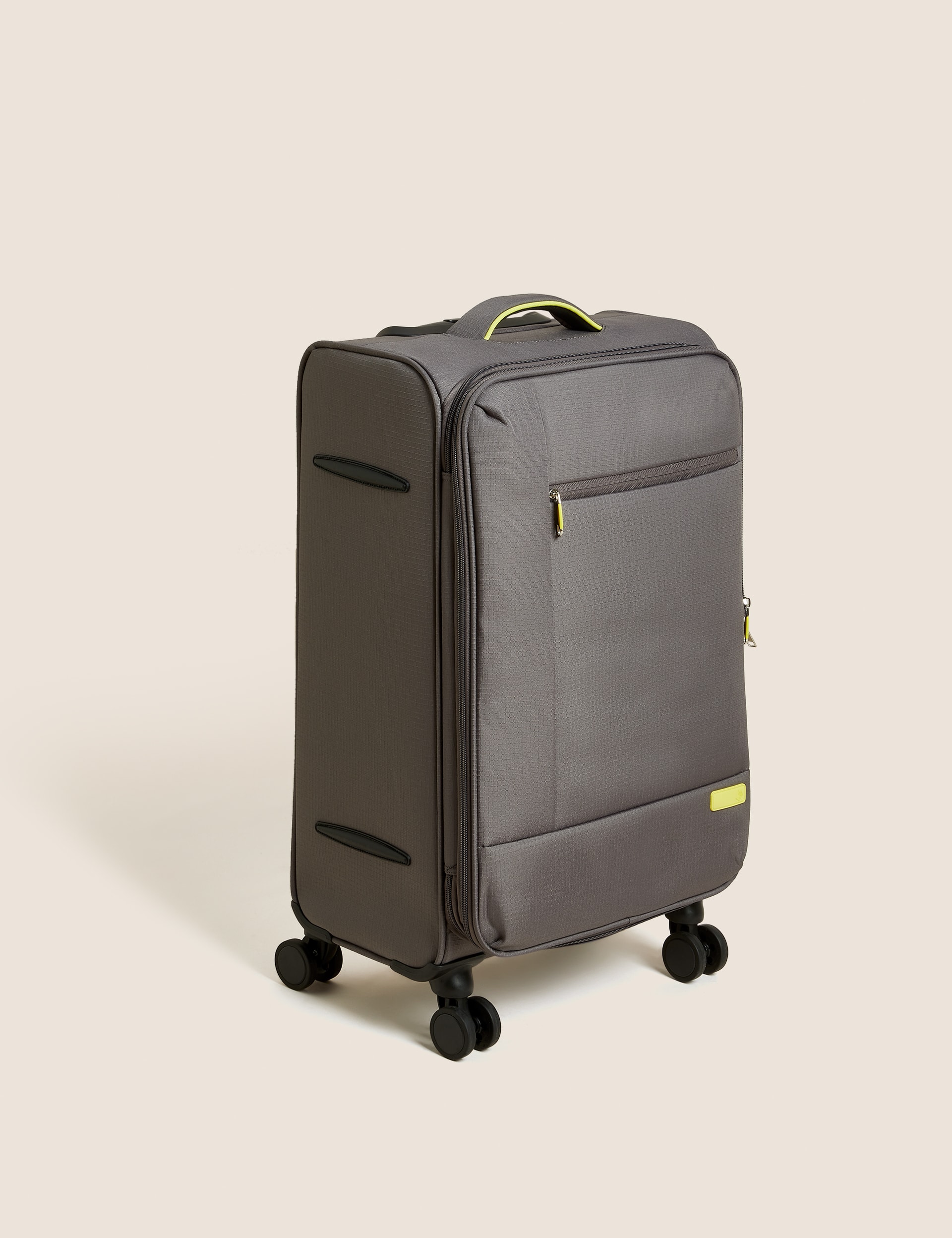 M&S Collection Seville 4 Wheel Soft Medium Suitcase - Grey, Khaki,Navy,Grey,Black