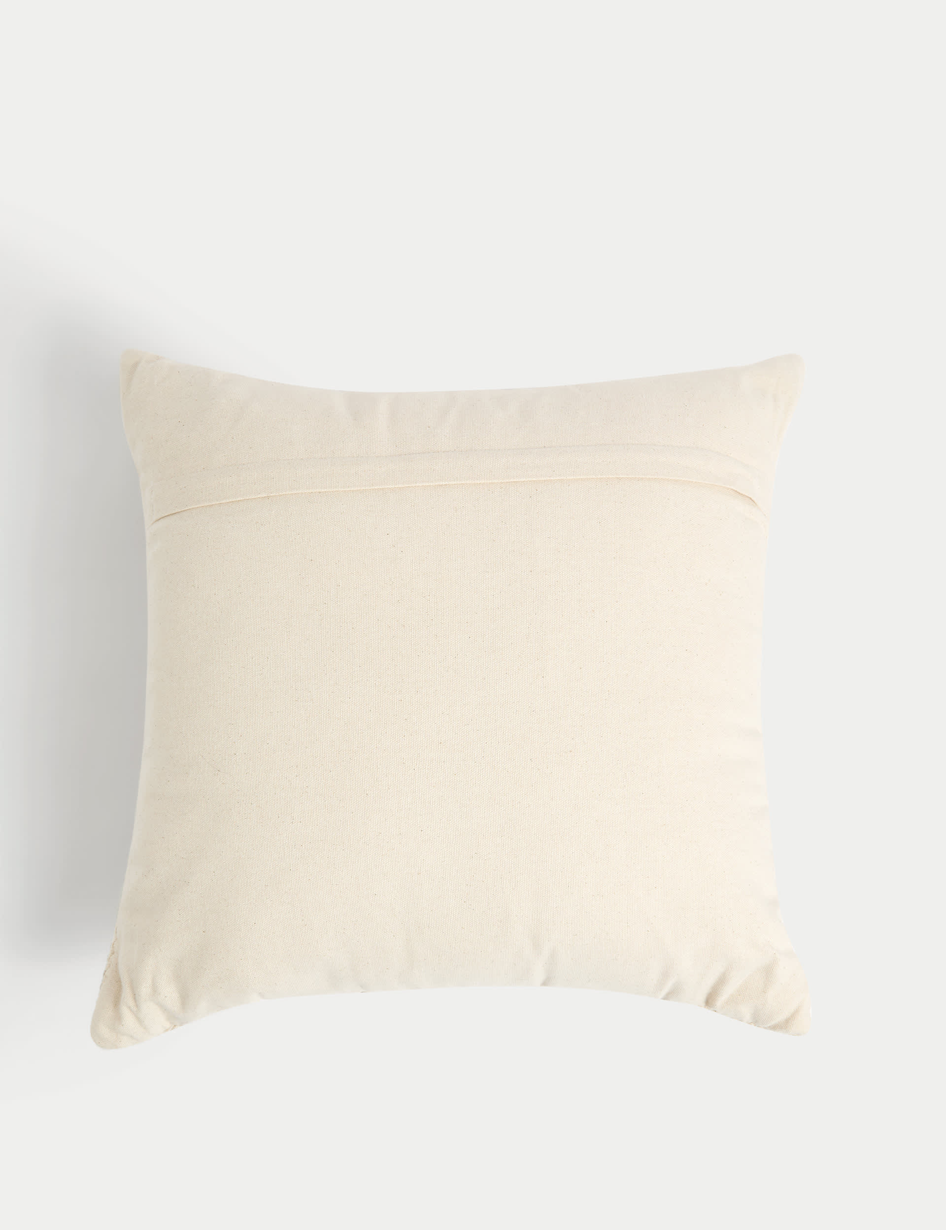 M&S Collection Pure Cotton Geometric Embroidered Cushion - Neutral, Neutral