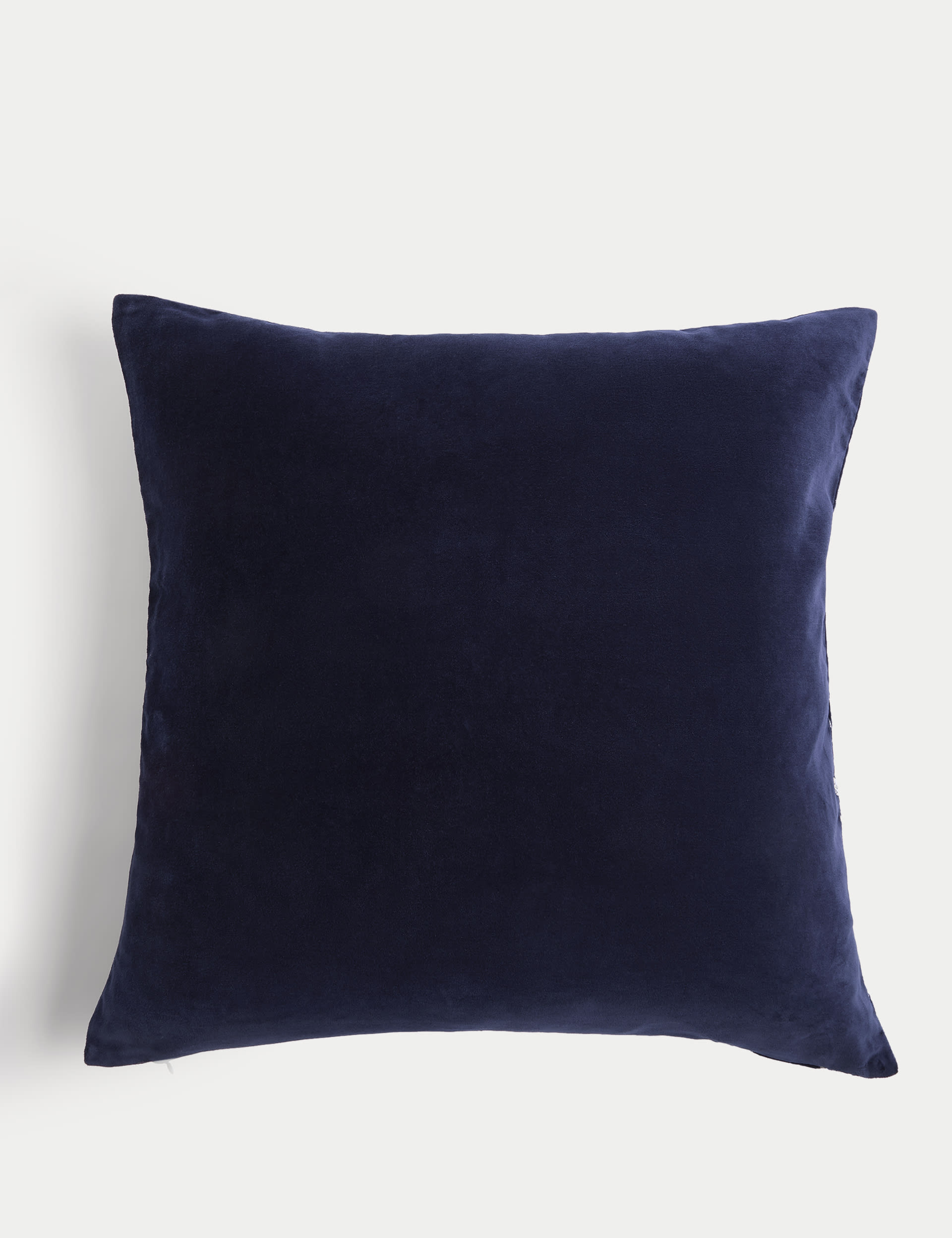 M&S Collection Velvet Cherry Blossom Embroidered Cushion - Navy Mix, Navy Mix,Light Grey,Pink Mix