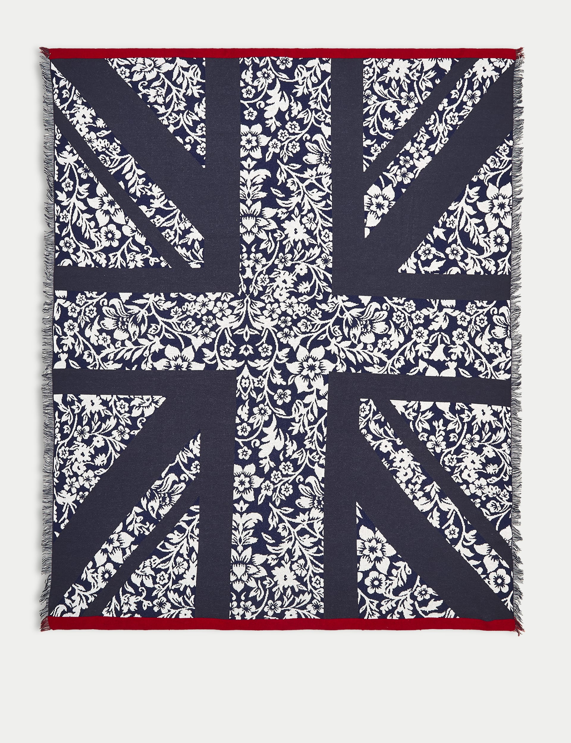 M&S Collection Pure Cotton Union Jack Knitted Throw - Navy Mix, Navy Mix