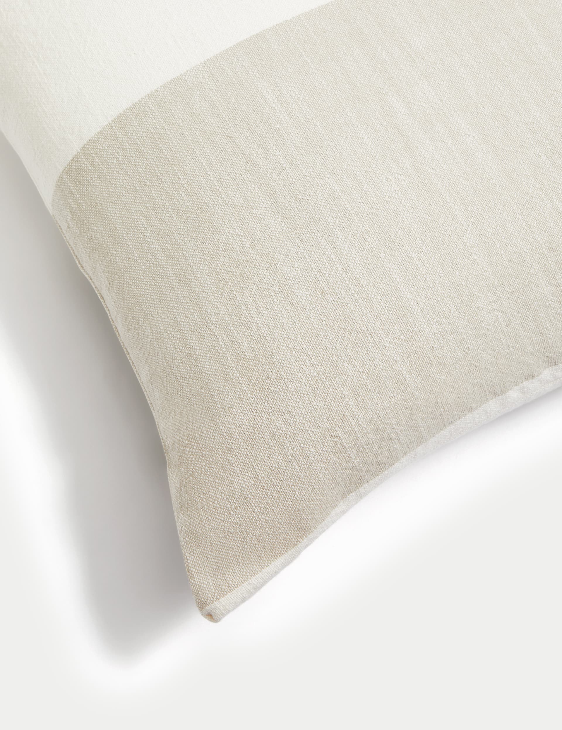 M&S Collection Pure Cotton Checked Cushion - Grey Mix, Grey Mix