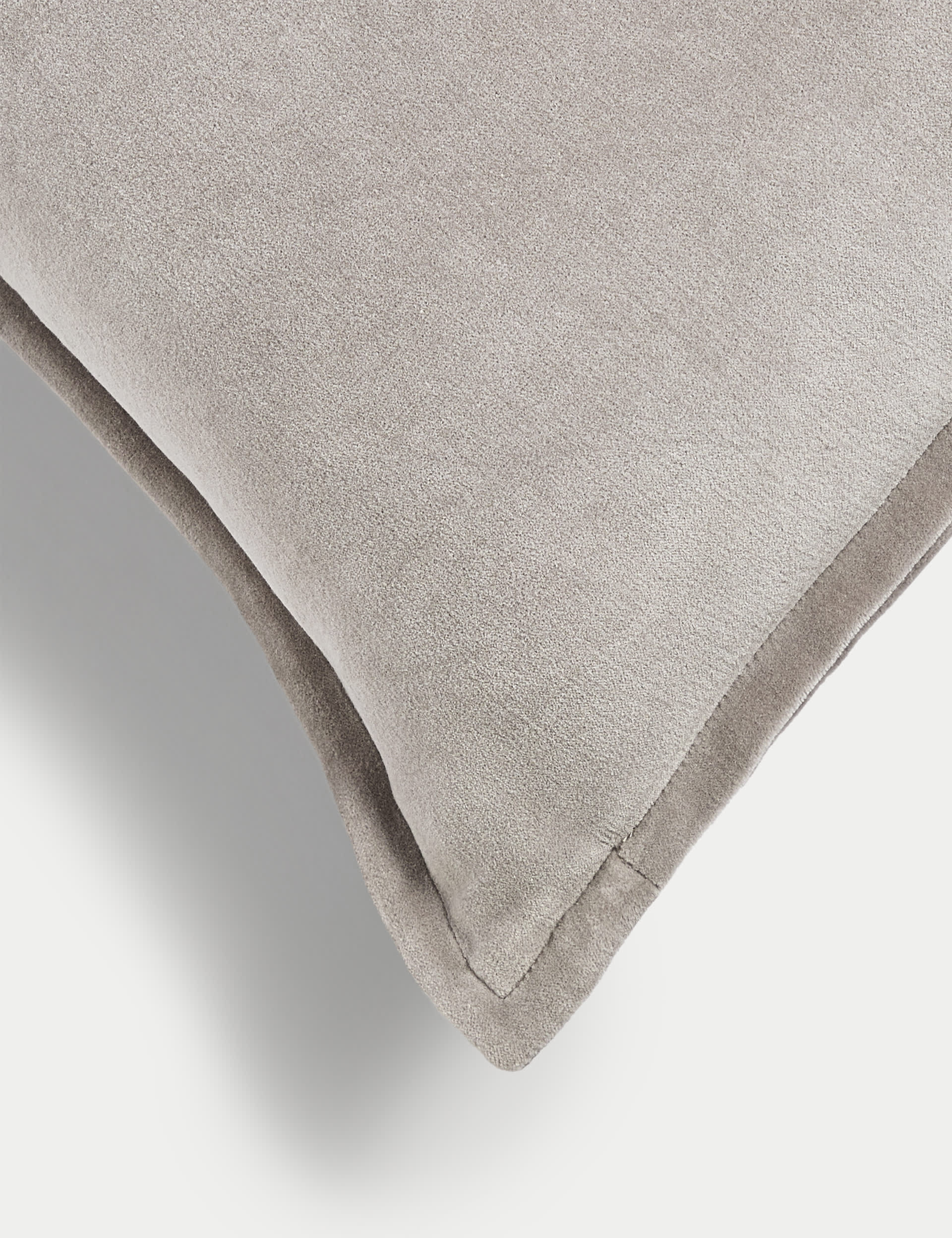 M&S Collection Velvet Bolster Cushion - Grey, Grey