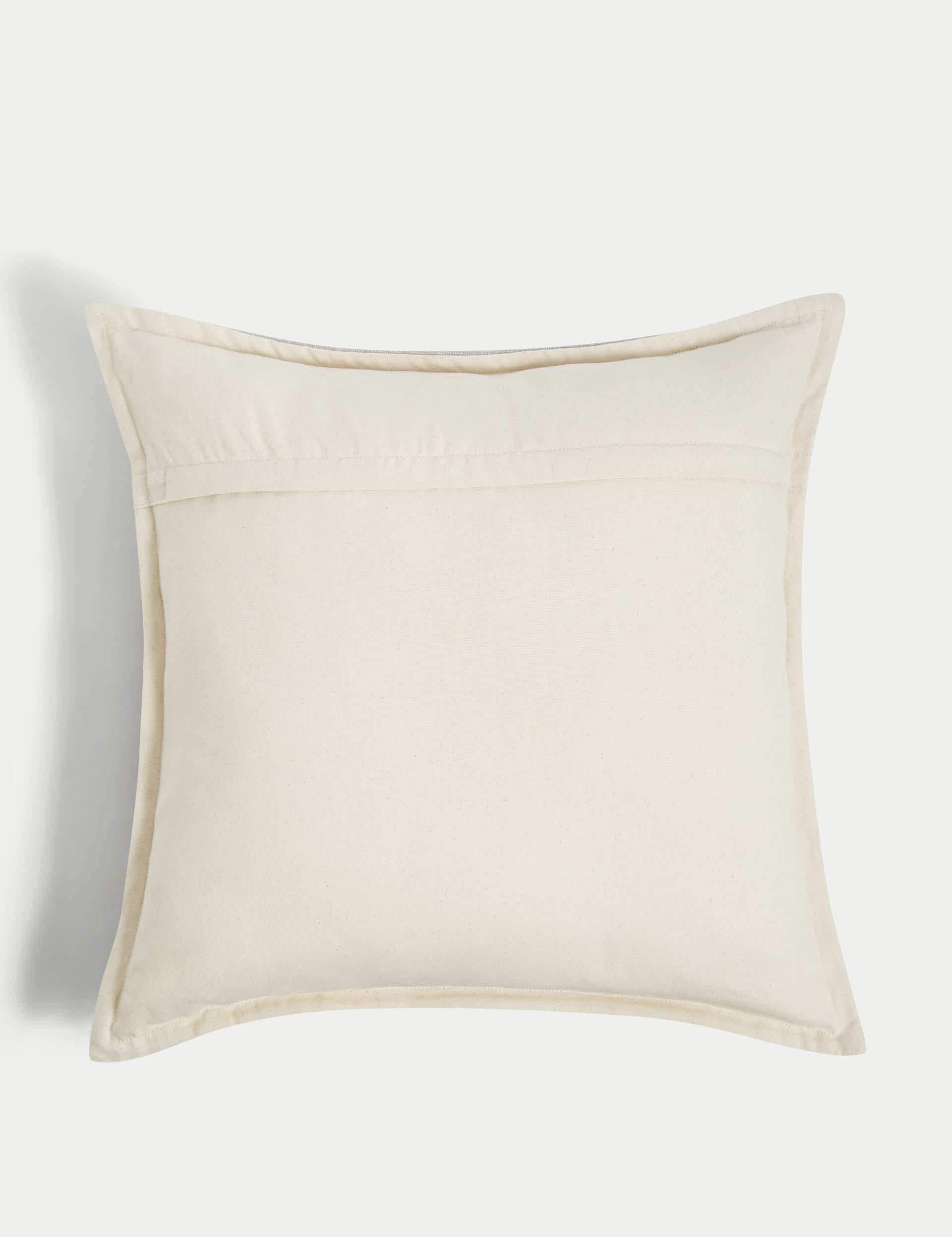 M&S Collection Pure Cotton Textured Cushion - Neutral, Taupe,Dark Green,Soft Green,Blue,Ecru,Aqua,Ru