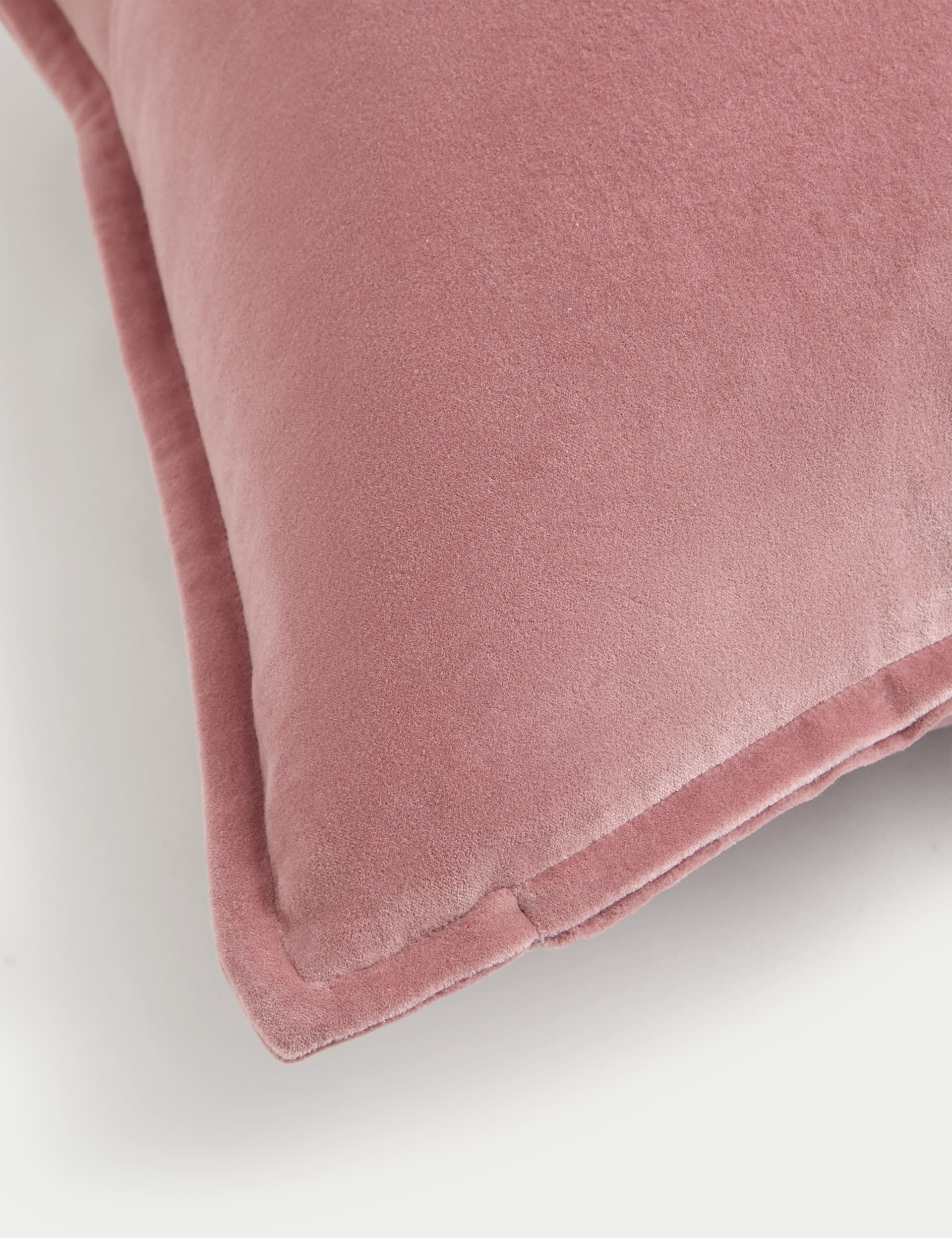 M&S Collection Pure Cotton Velvet Cushion - Pink, Navy,Bronze,Slate Blue,Sage,Rust,Dark Green,Pink