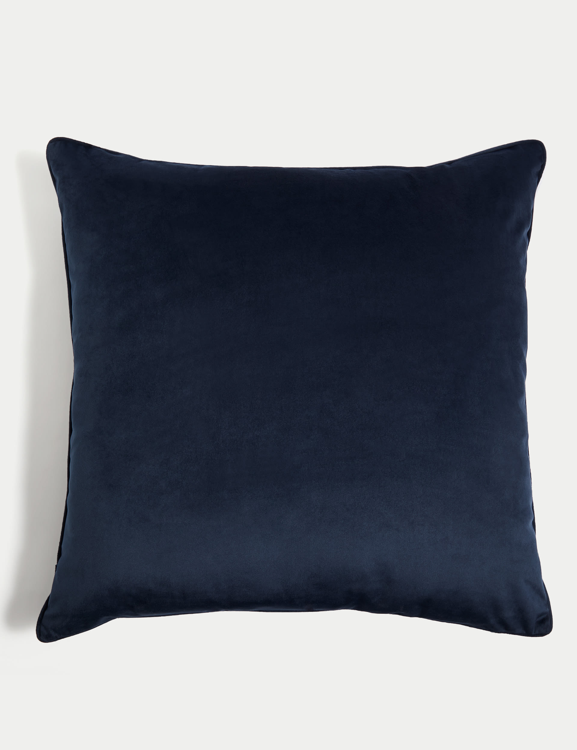 M&S Collection Velvet Piped Large Cushion - Navy, Navy,Grey,Rust Mix,Slate Blue,Olive