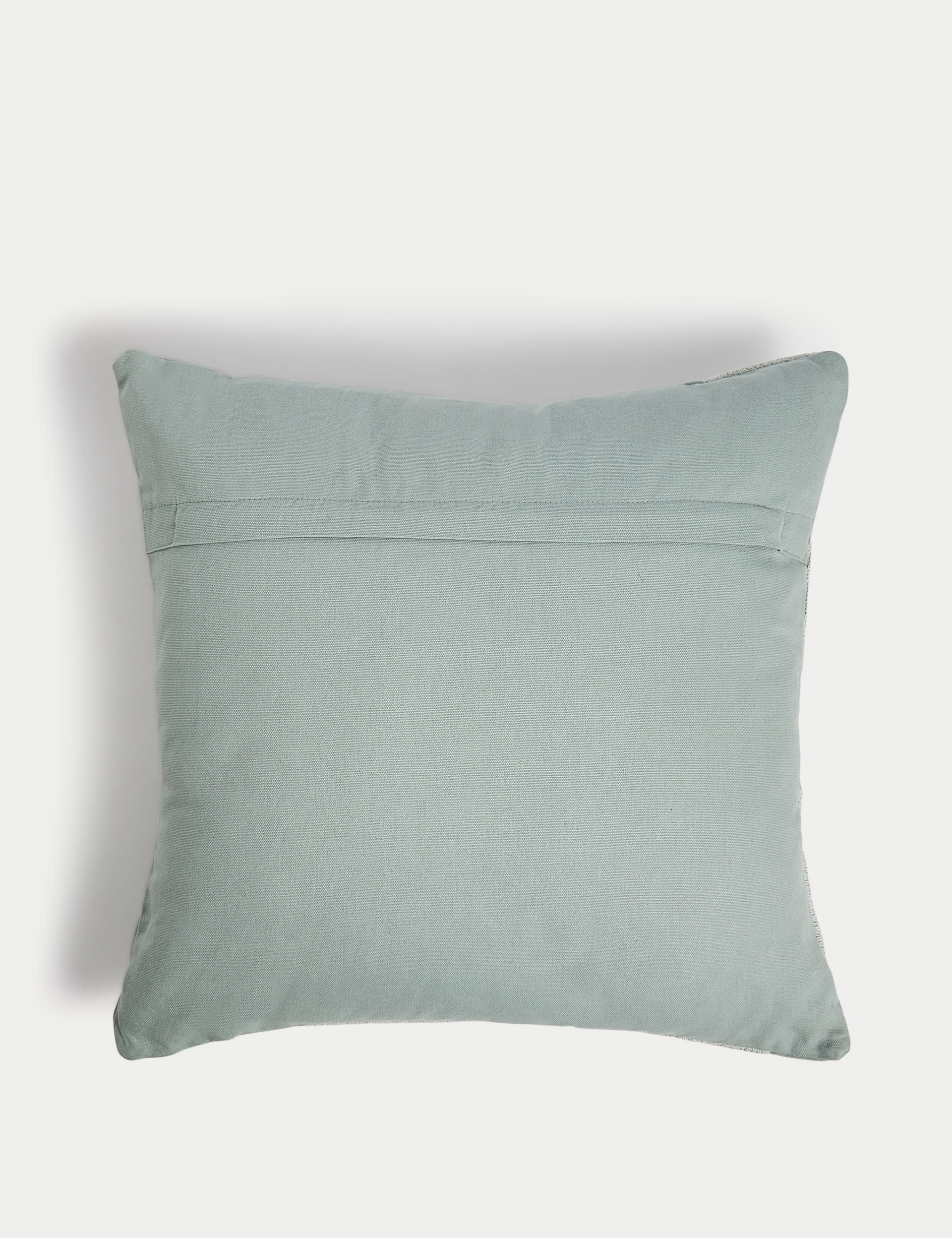 M&S Collection Pure Cotton Swirl Embroidered Cushion - Blue, Neutral,Blue