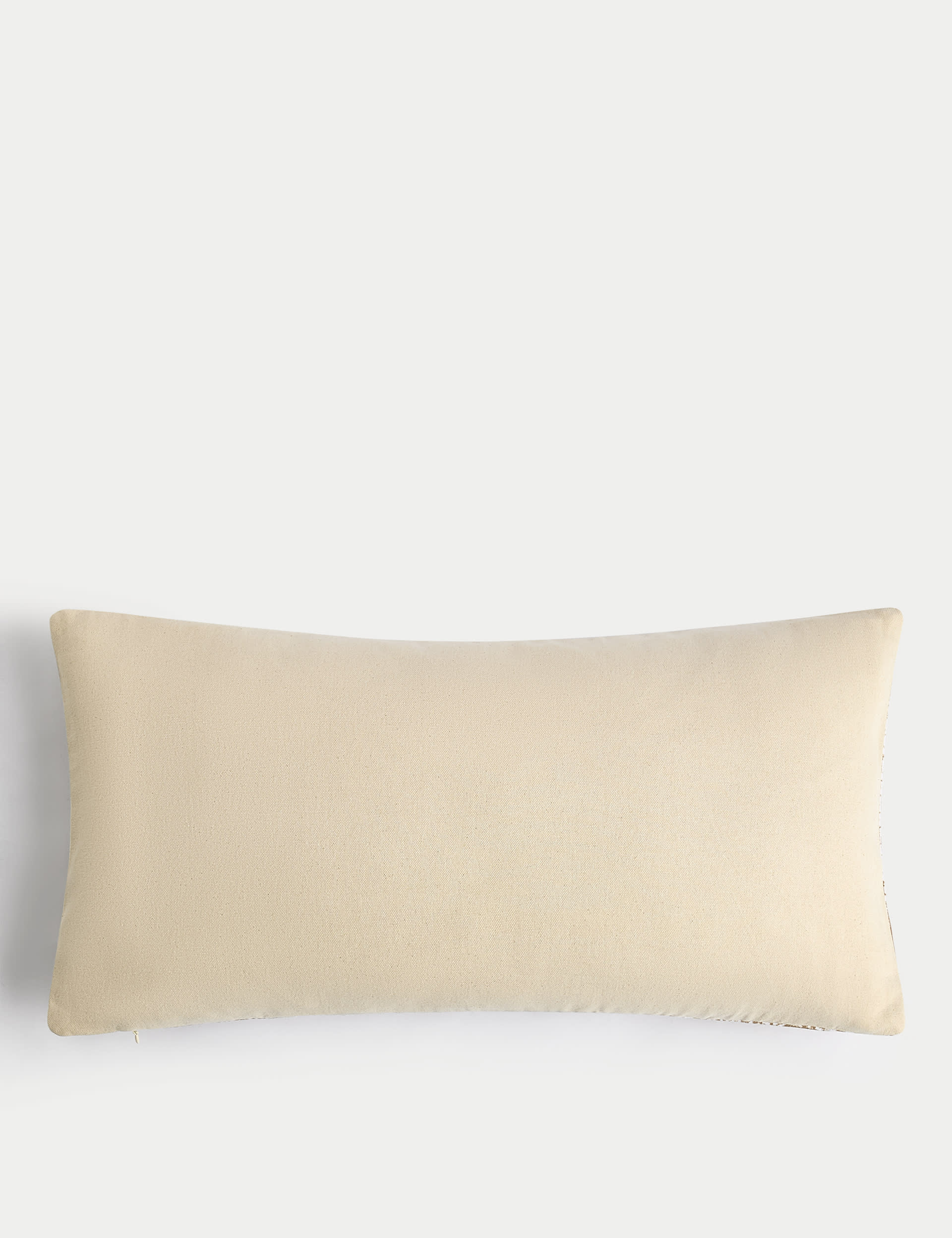 M&S Collection Pure Cotton Block Print Bolster Cushion - Light Bronze, Light Bronze