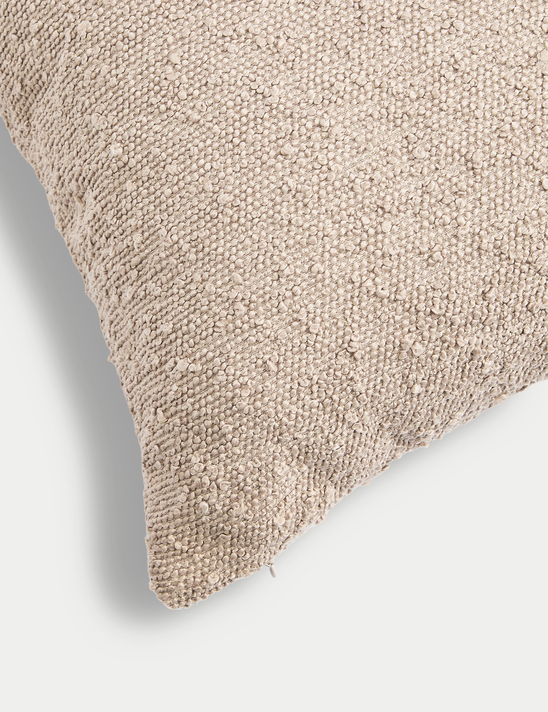 M&S Collection Textured Boucl Cushion - Neutral, Rust,Green,Cream,Neutral