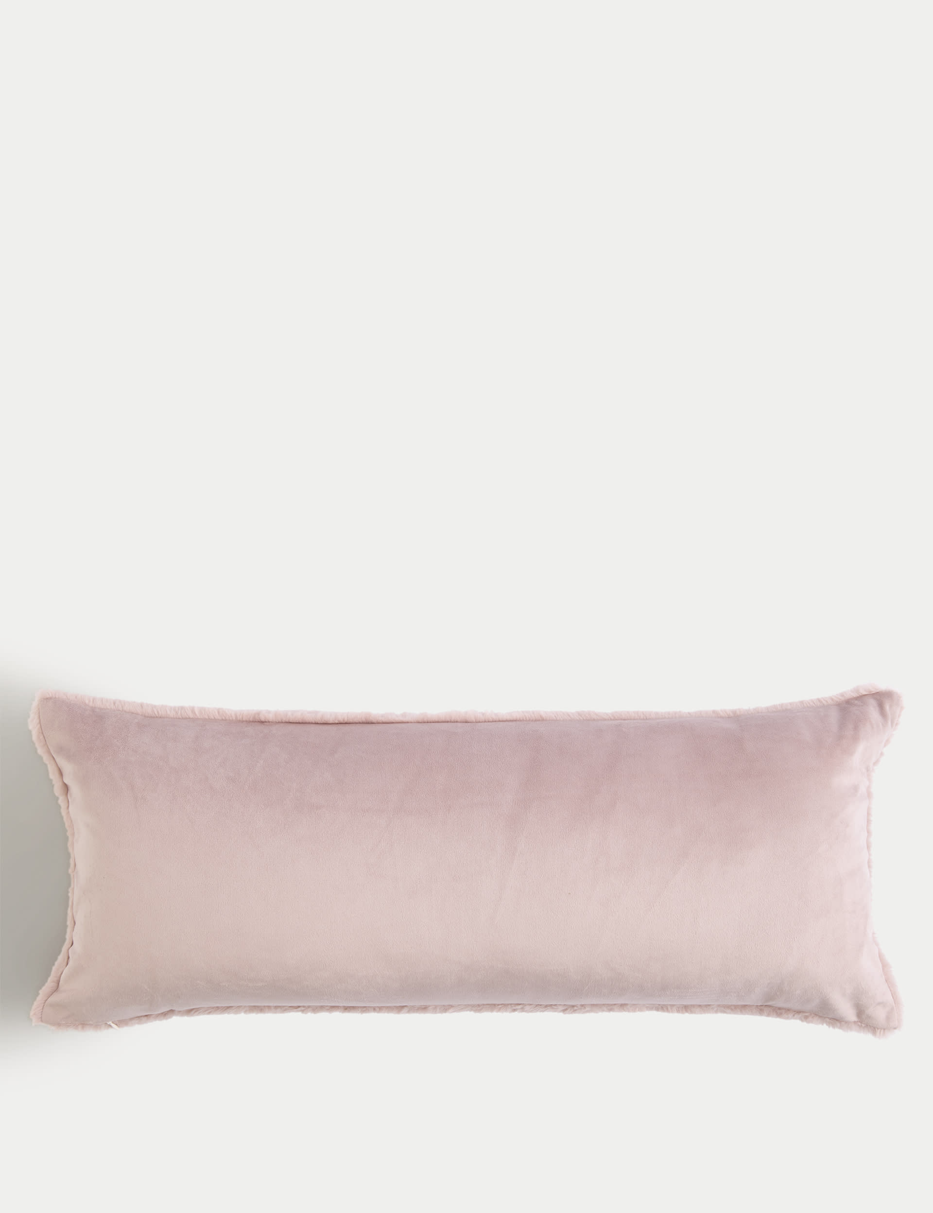 M&S Collection Supersoft Bolster Cushion - Soft Pink, Light Grey,Soft Pink