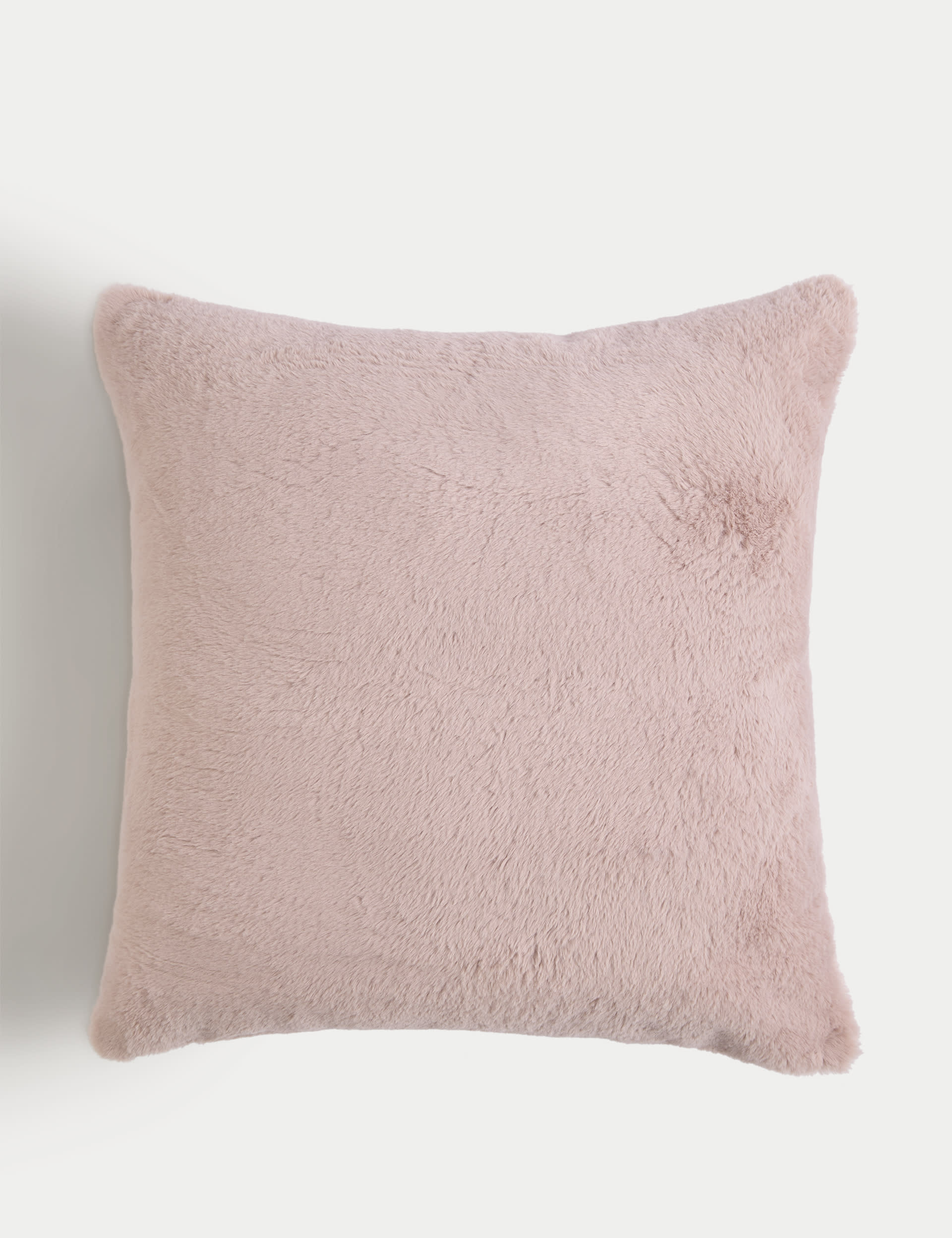 M&S Collection Faux Fur Oversized Cushion - Soft Pink, Soft Pink,Light Grey