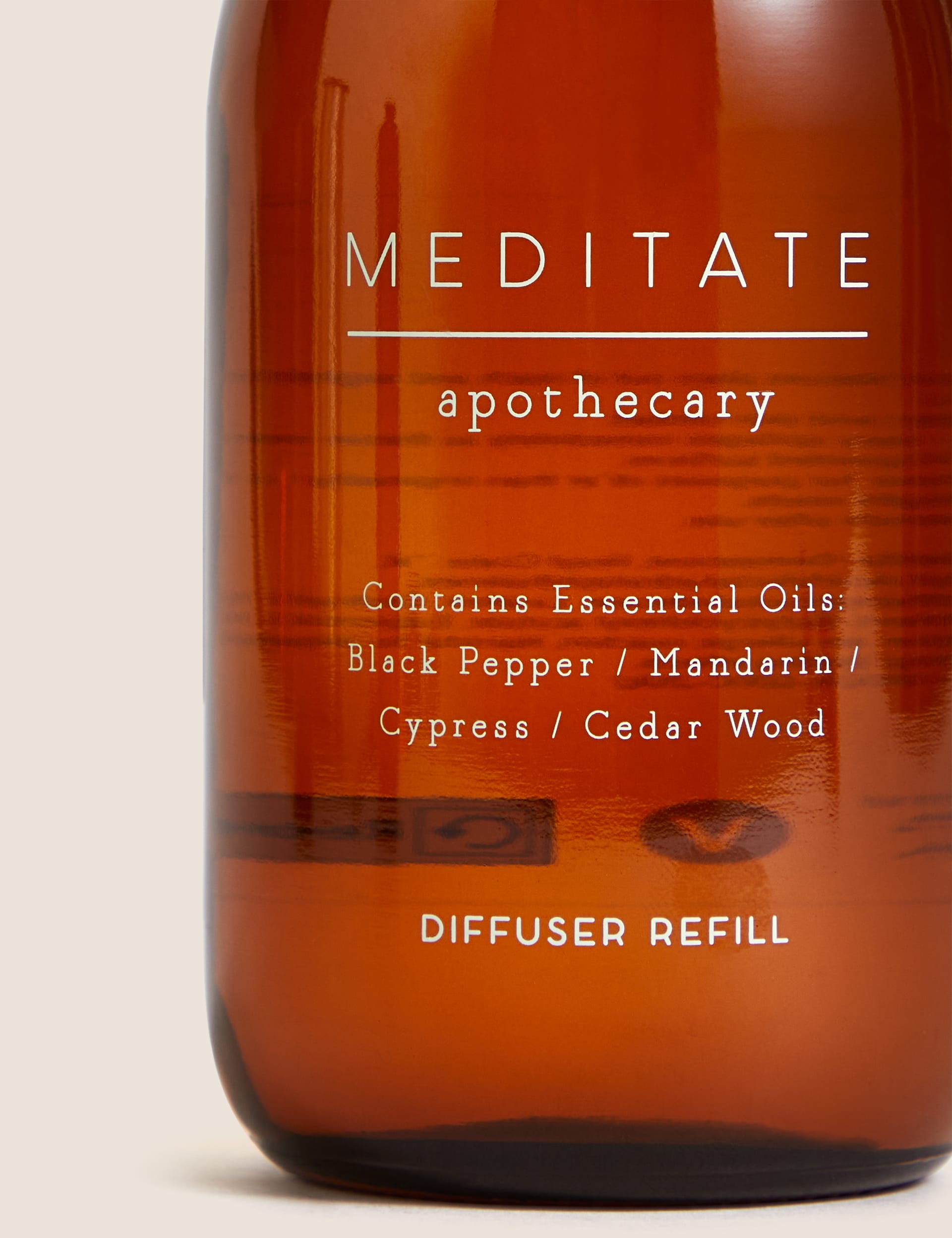 Apothecary Meditate 230ml Diffuser Refill - Amber, Amber