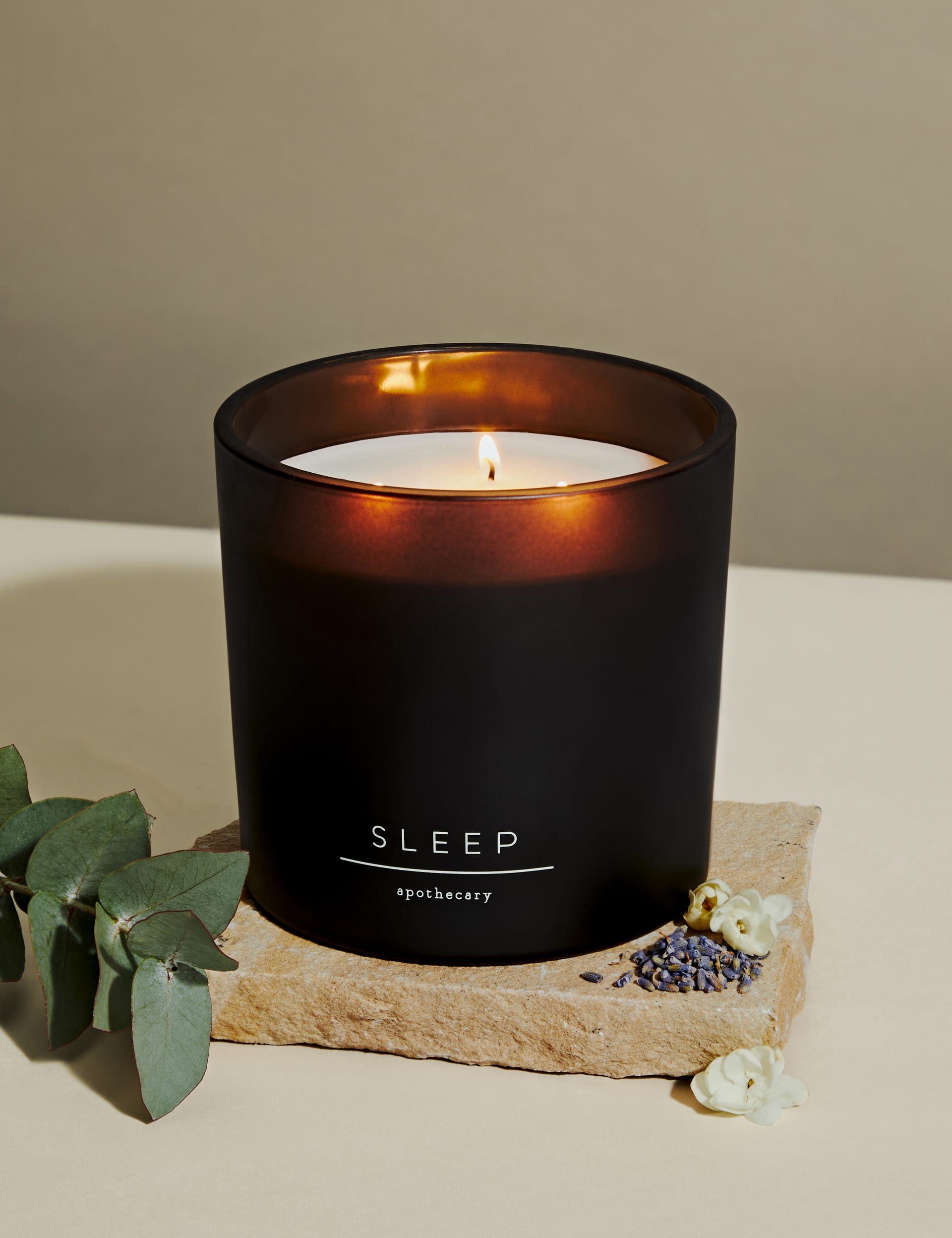 Apothecary Sleep 3 Wick Candle - Grey, Grey