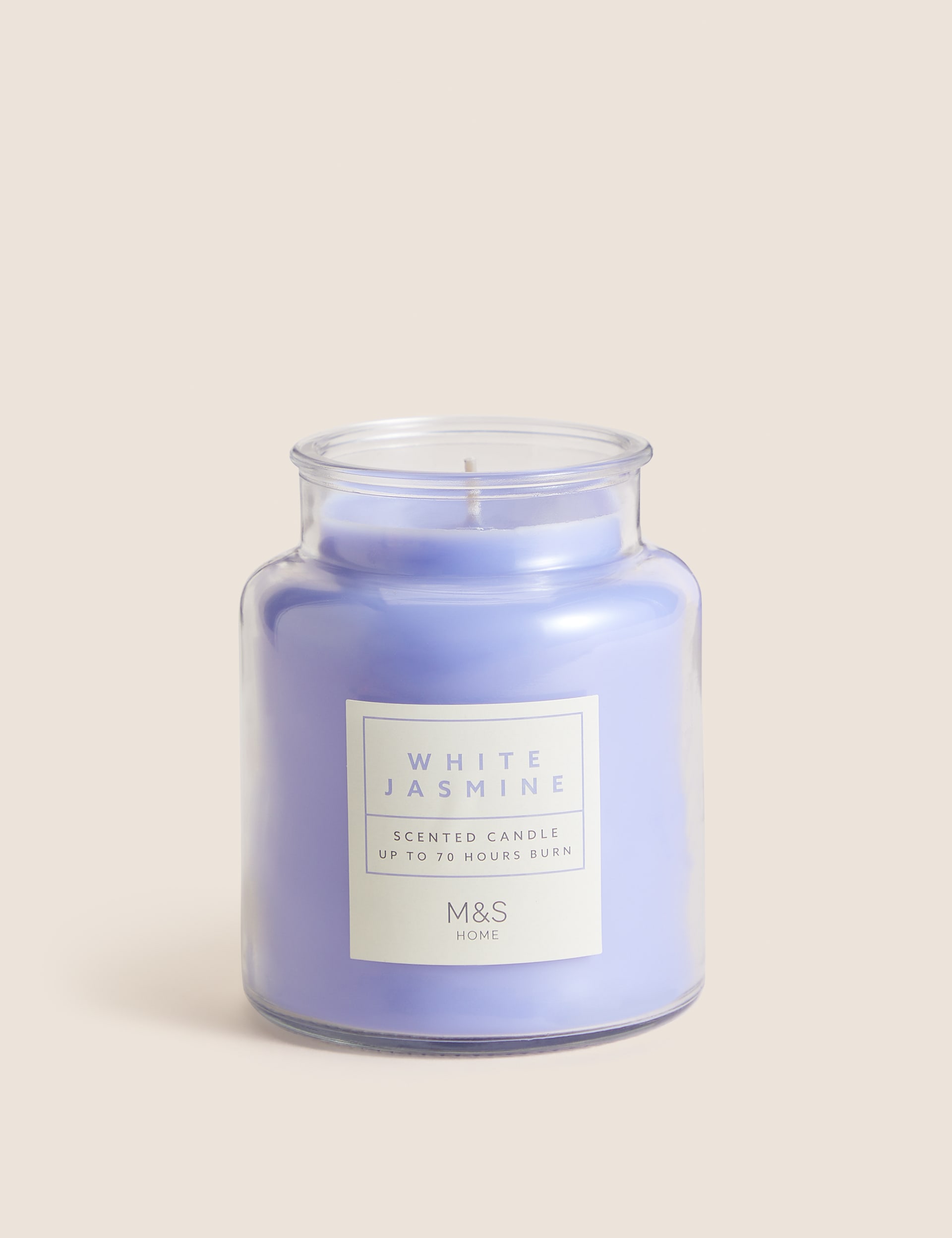 M&S Collection White Jasmine Jar Candle - Purple, Purple